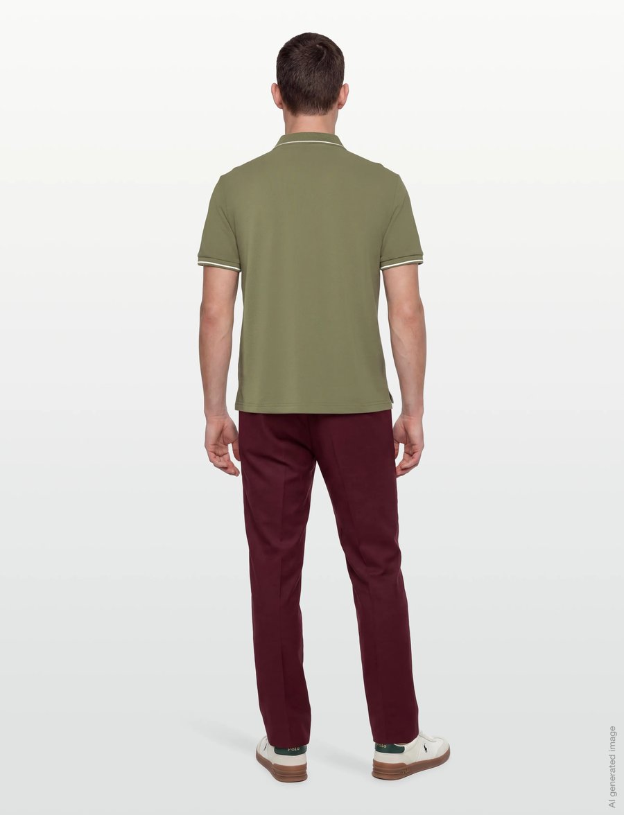 Gant - TIPPING SS PIQUE POLO - kurzärmelig - dry herb green - 4