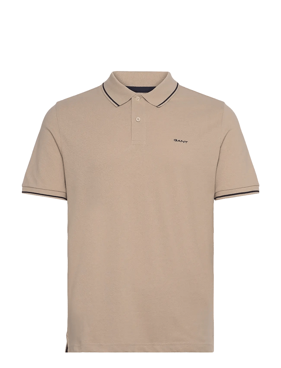 Gant - TIPPING SS PIQUE POLO - kurzärmelig - dry sand - 1