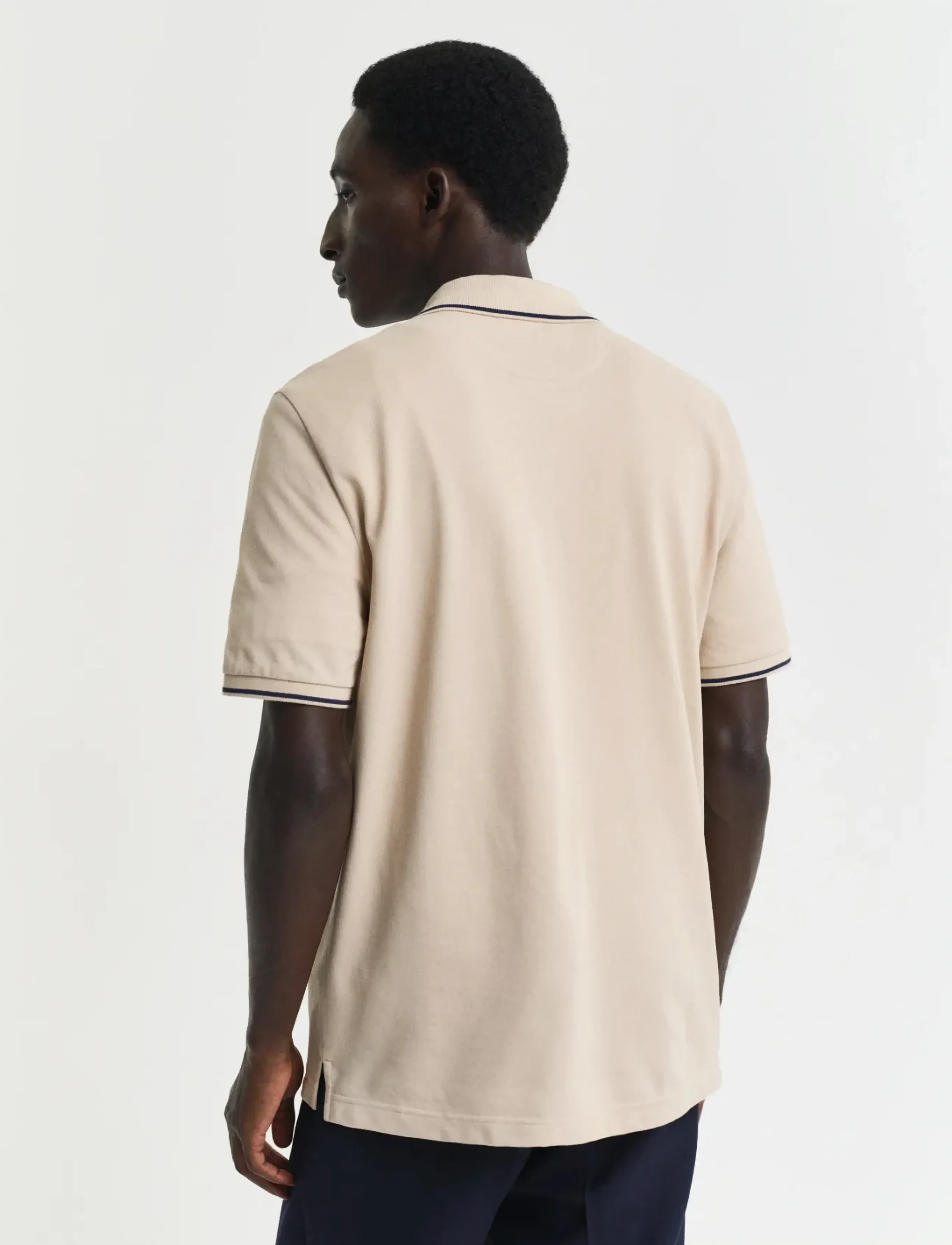 Gant - TIPPING SS PIQUE POLO - kortærmede poloer - dry sand - 3