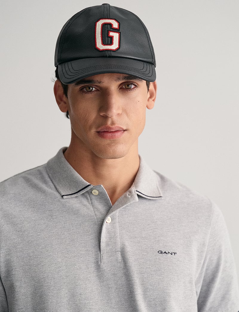 GANT - TIPPING SS PIQUE POLO - kortærmede poloer - grey melange - 4