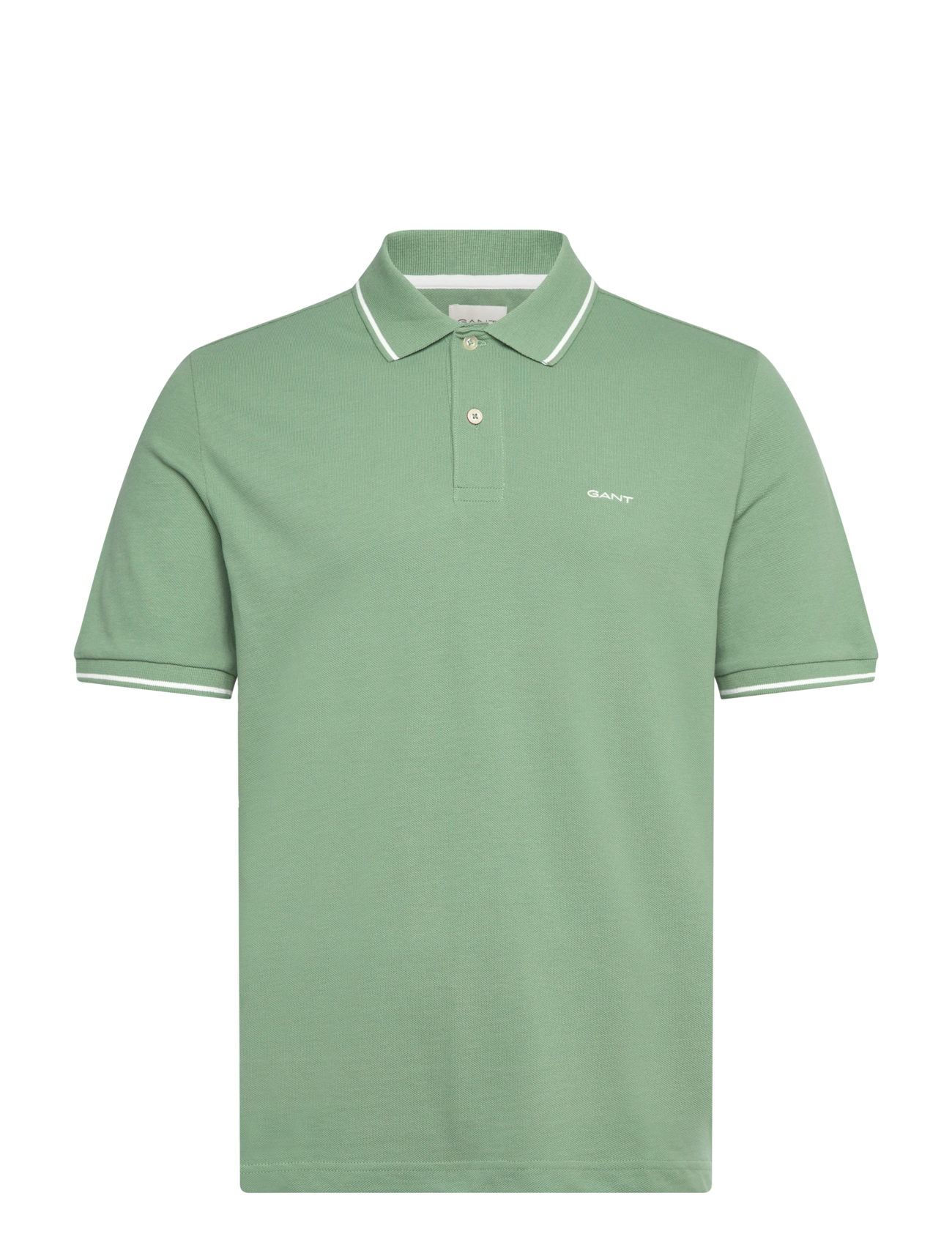 Gant TIPPING SS PIQUE POLO - Clothing - KALAMATA GREEN / green