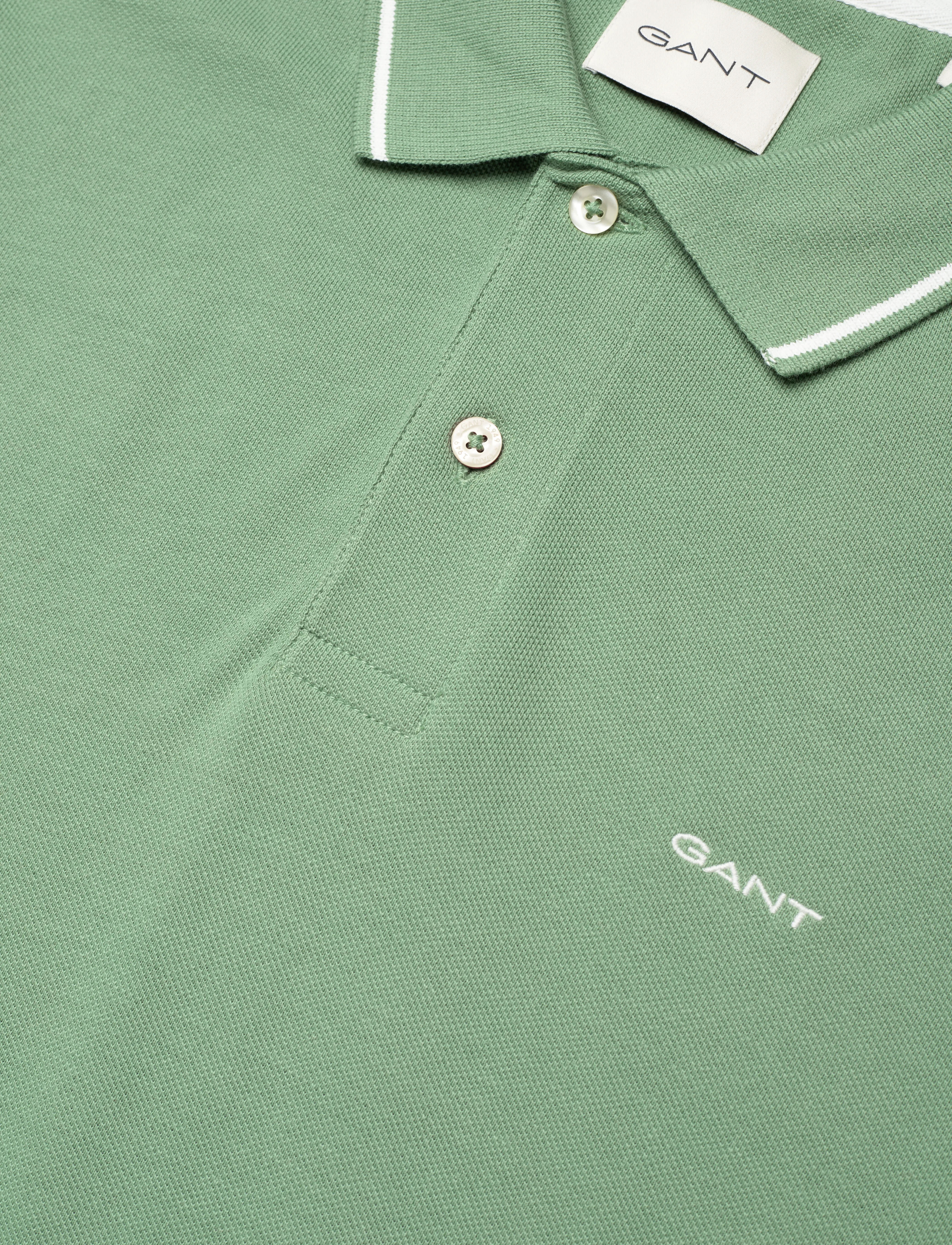 Gant - TIPPING SS PIQUE POLO - kurzärmelig - kalamata green - 2
