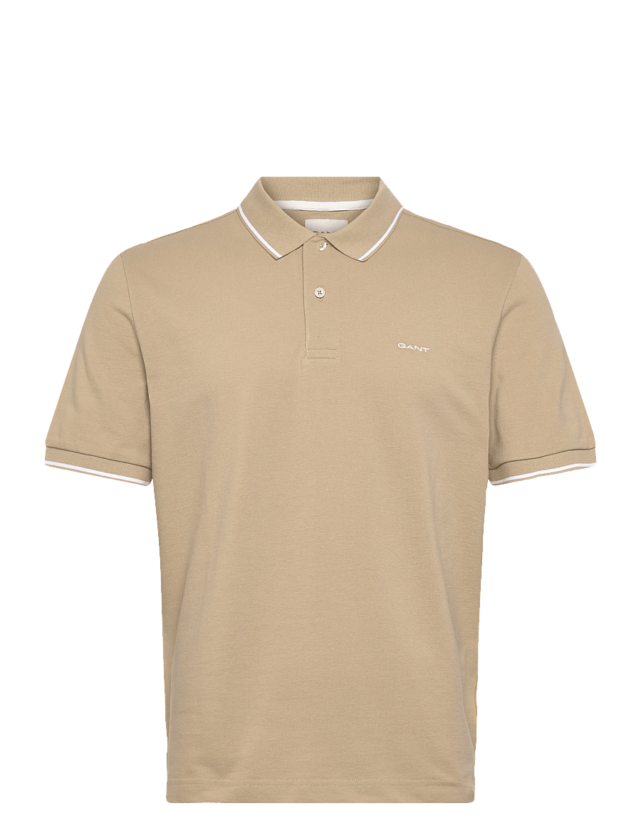 Gant - TIPPING SS PIQUE POLO - kurzärmelig - oat beige - 1
