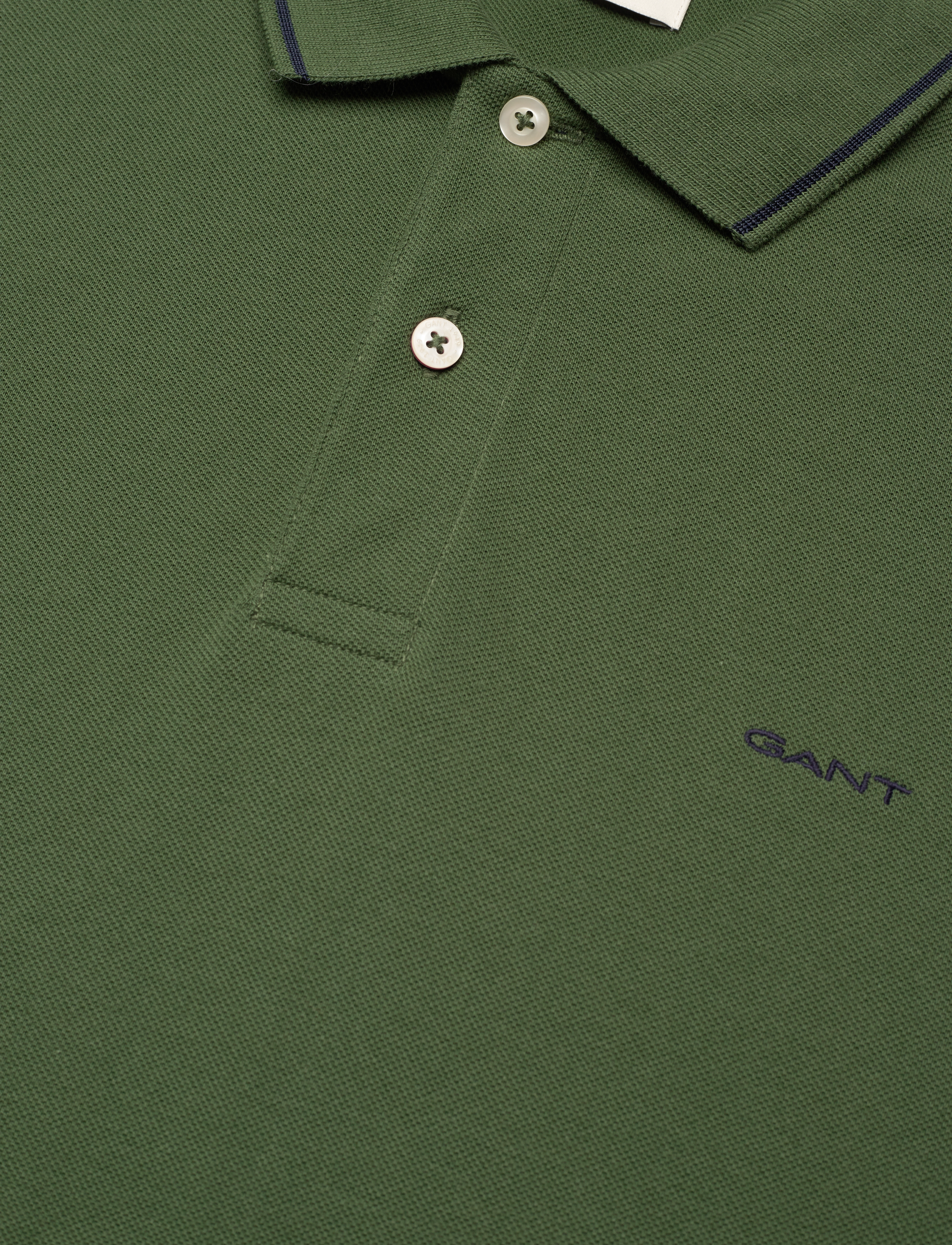 Gant - TIPPING SS PIQUE POLO - kortærmede poloer - pine green - 2