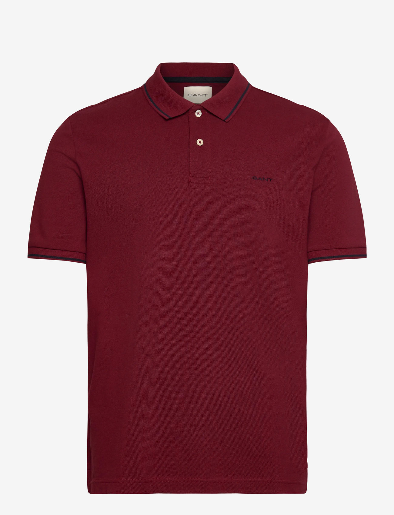 GANT - TIPPING SS PIQUE POLO - kortærmede poloer - plumped red - 0