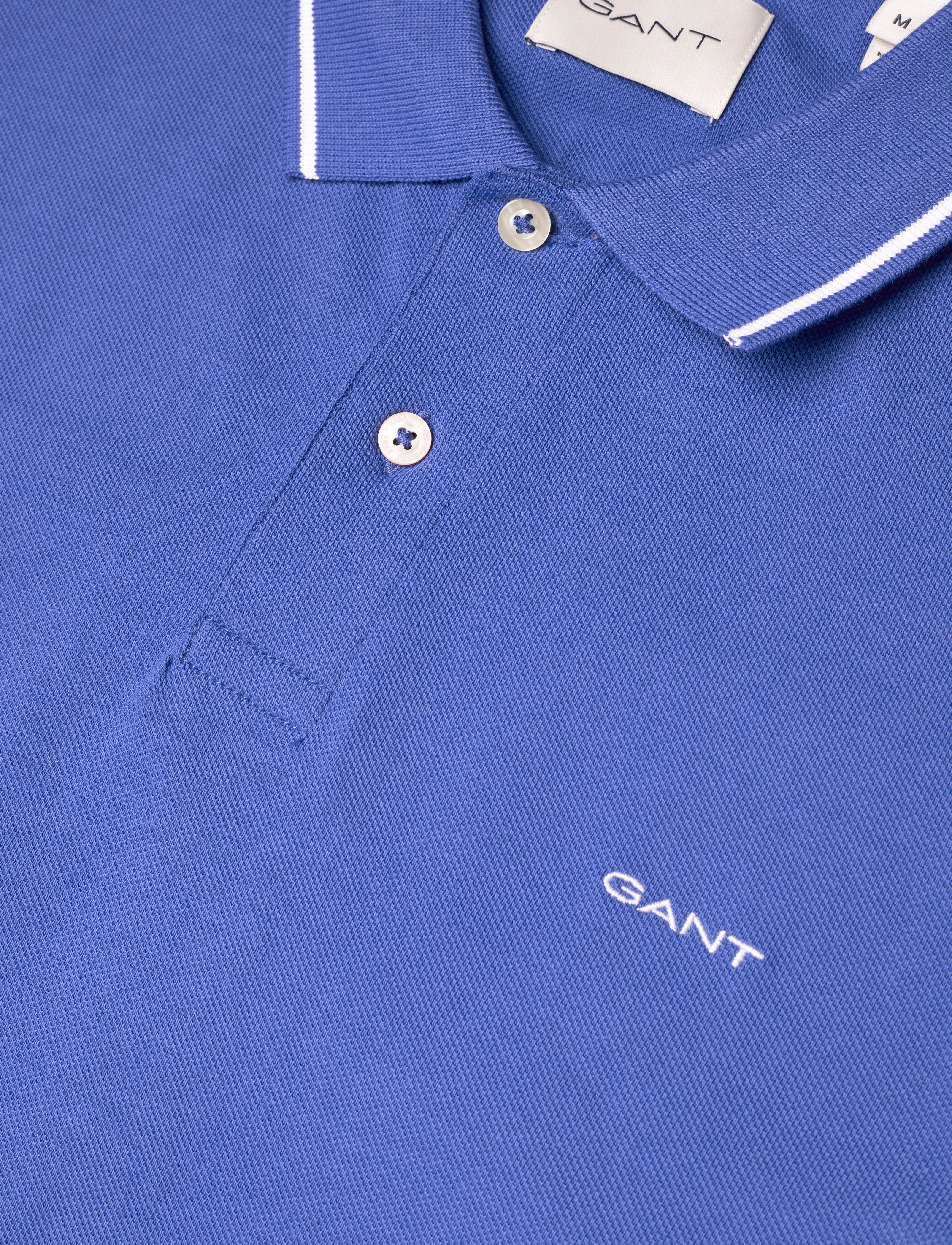 Gant - TIPPING SS PIQUE POLO - lühikeste varrukatega polod - rich blue - 2