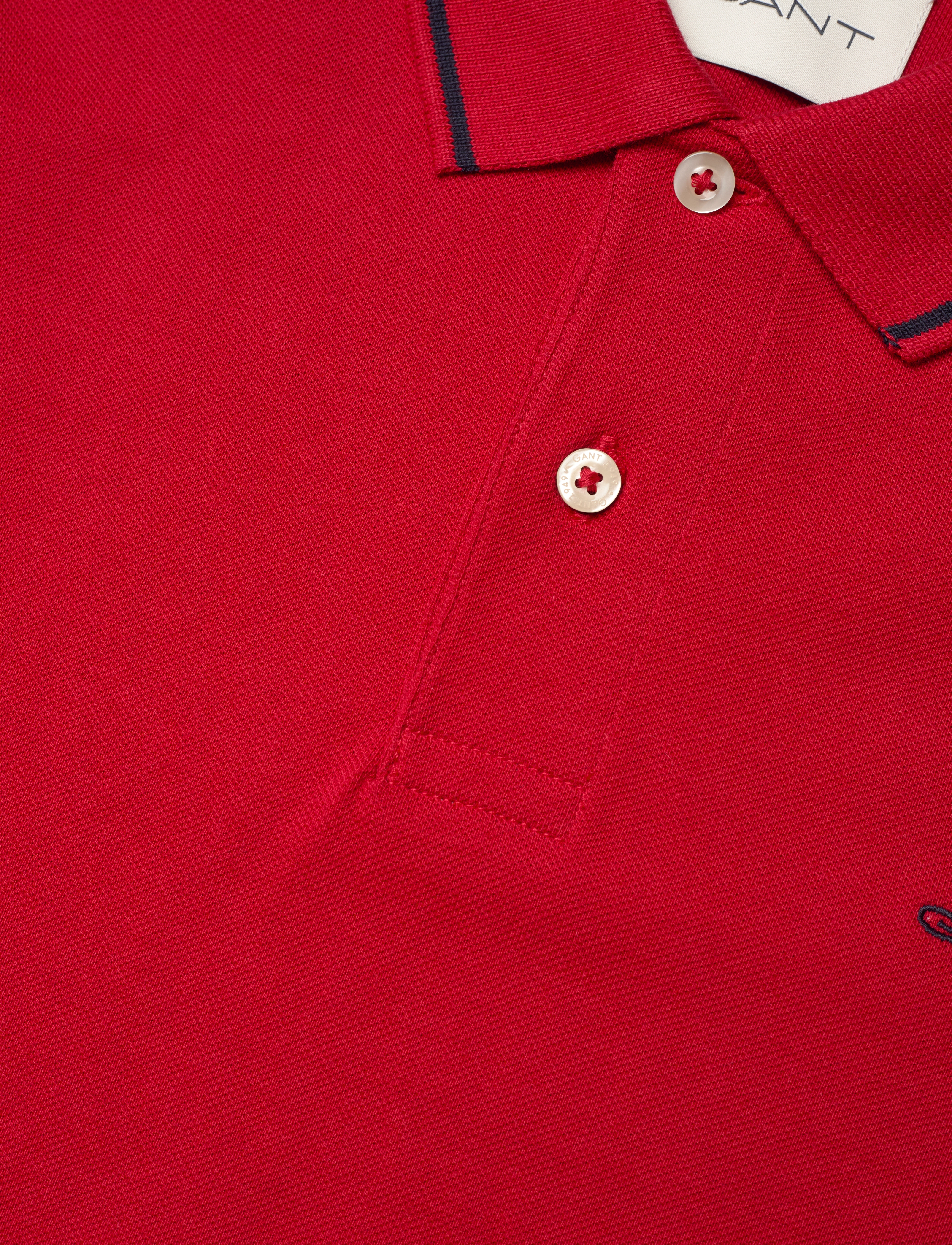 Gant - TIPPING SS PIQUE POLO - lühikeste varrukatega polod - ruby red - 2
