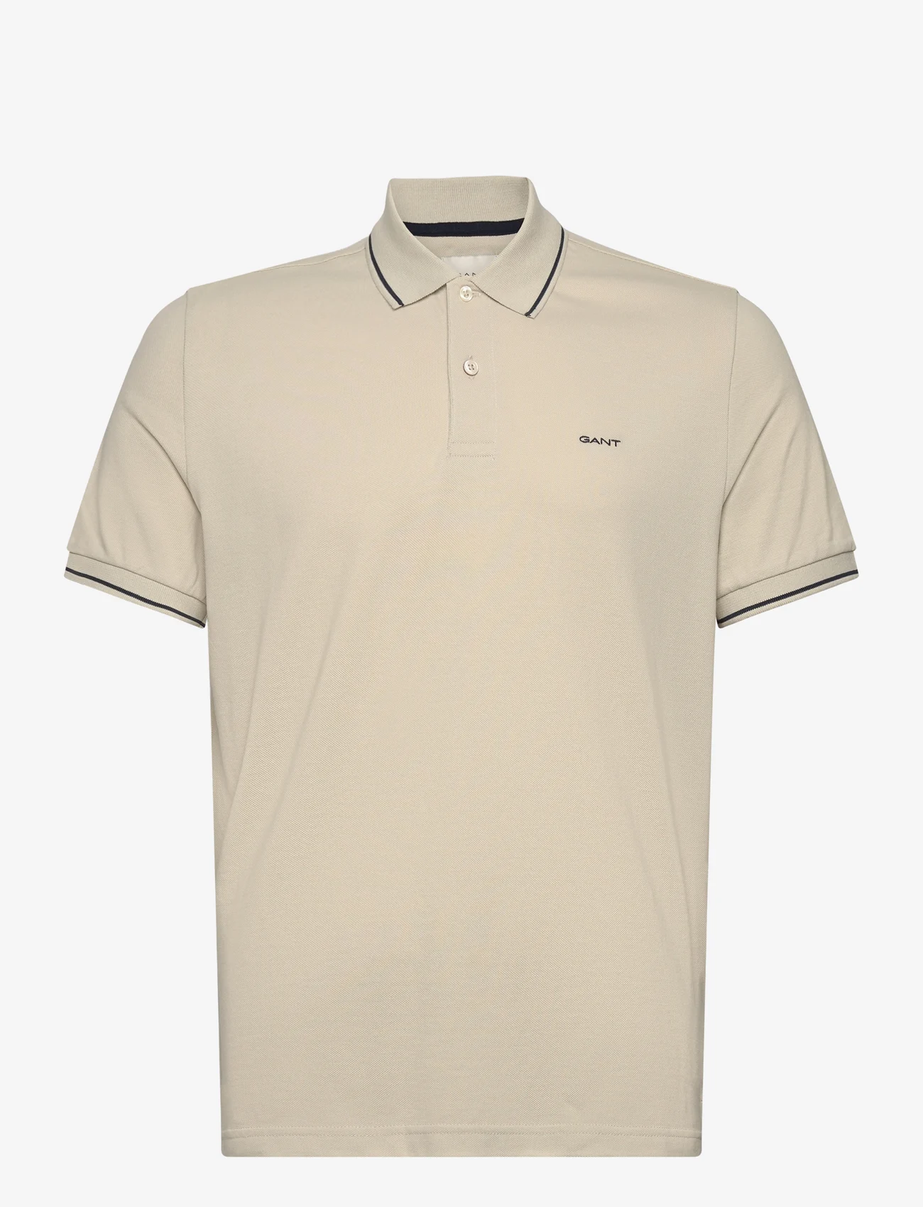 GANT - TIPPING SS PIQUE POLO - short-sleeved polos - silky beige - 0