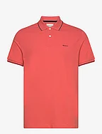 TIPPING SS PIQUE POLO - SUNSET PINK