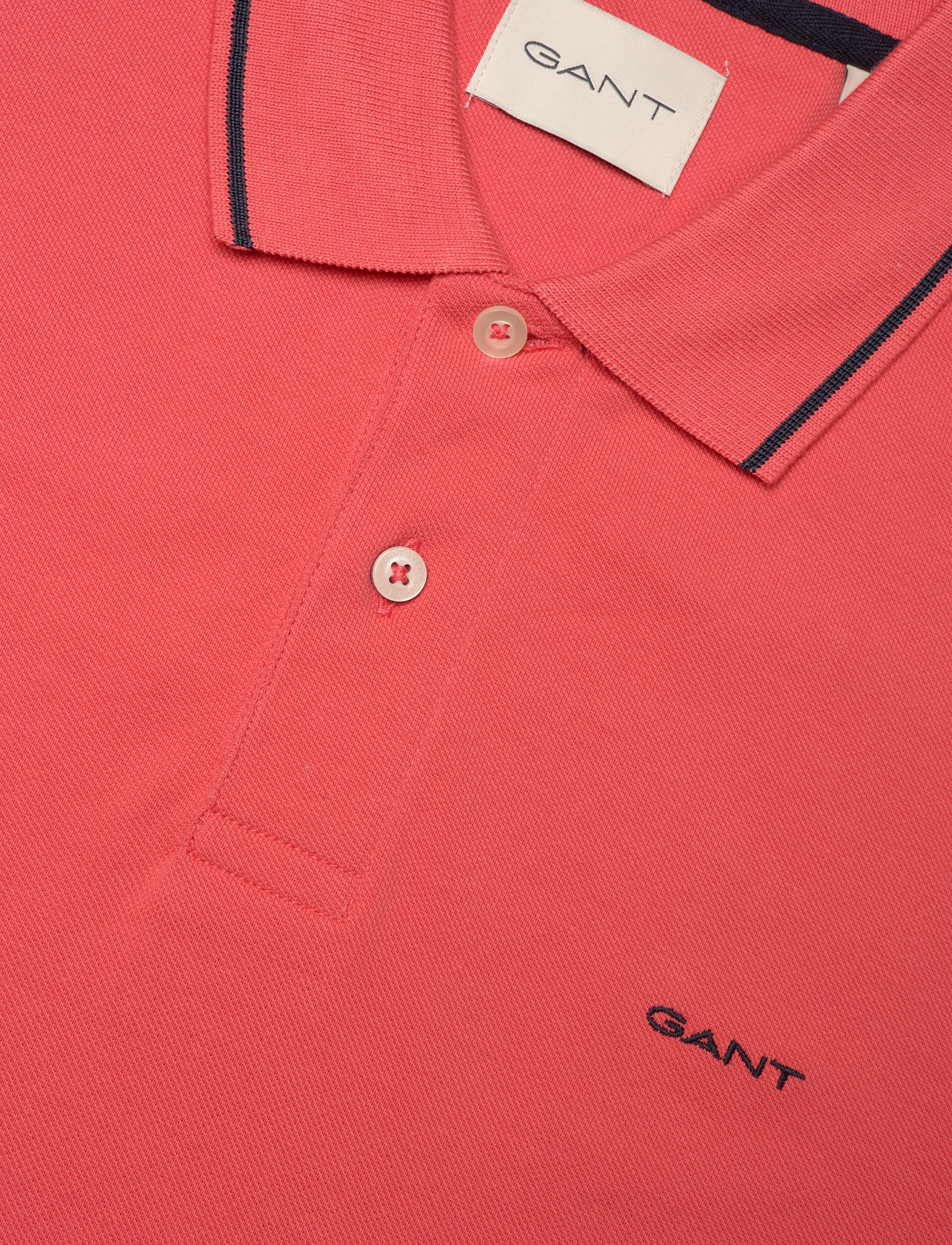Gant - TIPPING SS PIQUE POLO - kortærmede poloer - sunset pink - 2