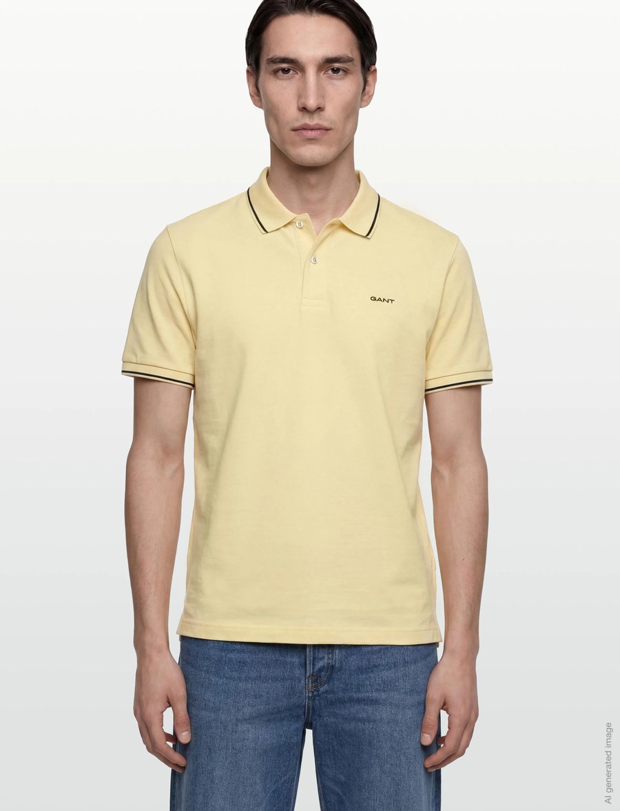 Gant - TIPPING SS PIQUE POLO - kurzärmelig - vanilla yellow - 3