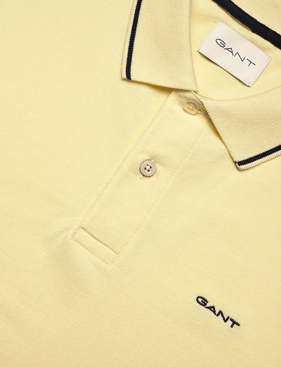 Gant - TIPPING SS PIQUE POLO - kurzärmelig - vanilla yellow - 5