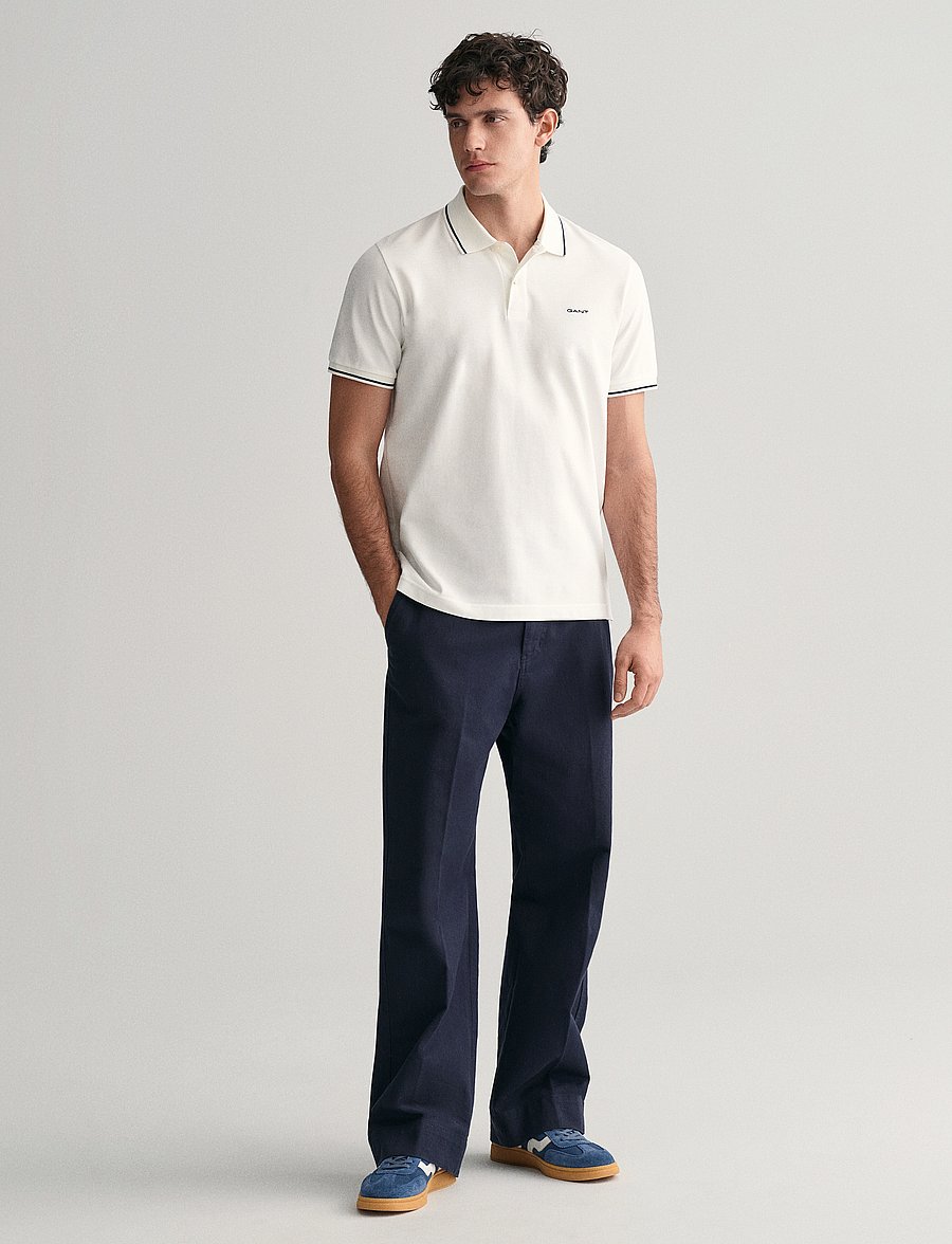 Gant - TIPPING SS PIQUE POLO - kurzärmelig - white - 5