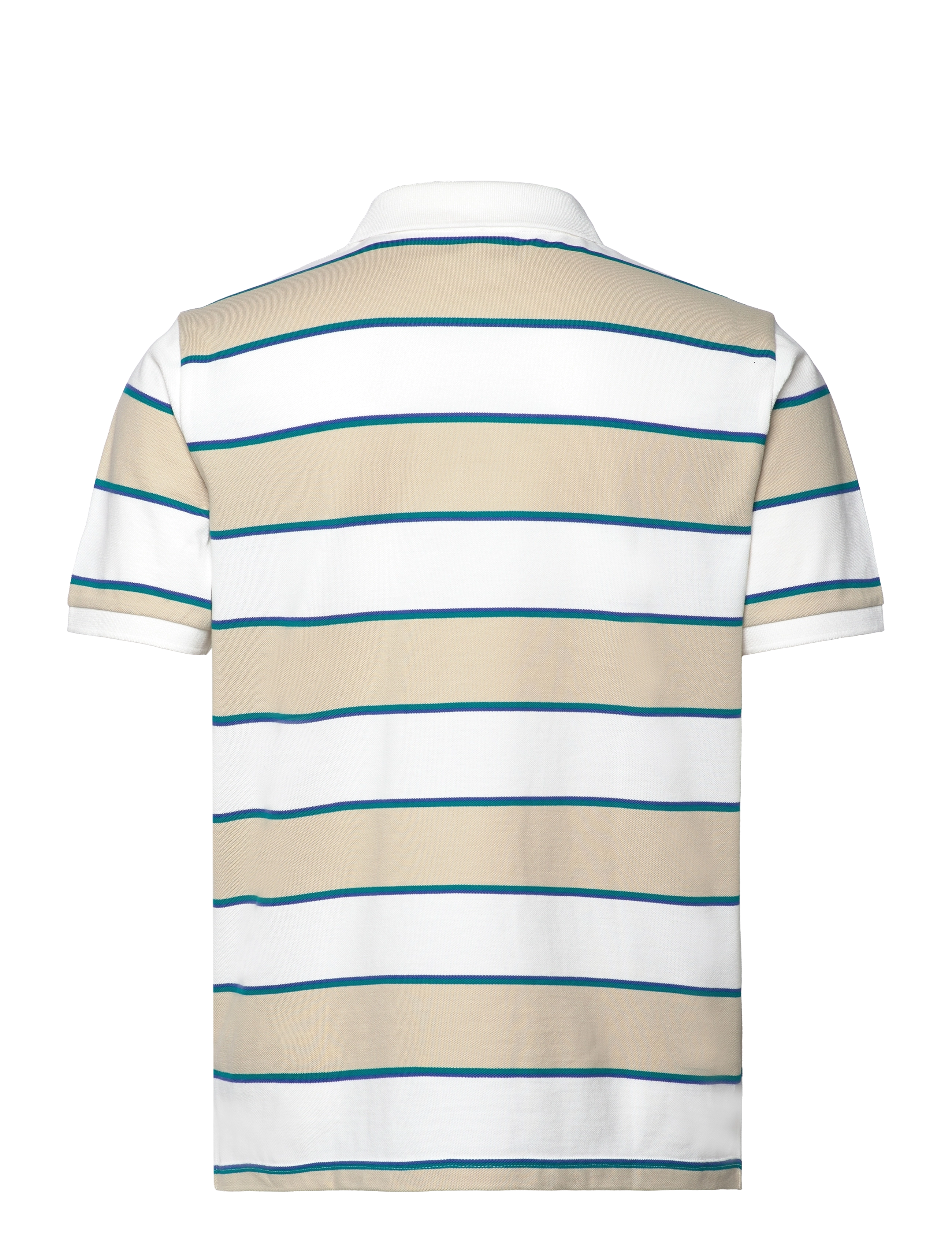 GANT - STRIPE PIQUE SS POLO - silky beige - 1