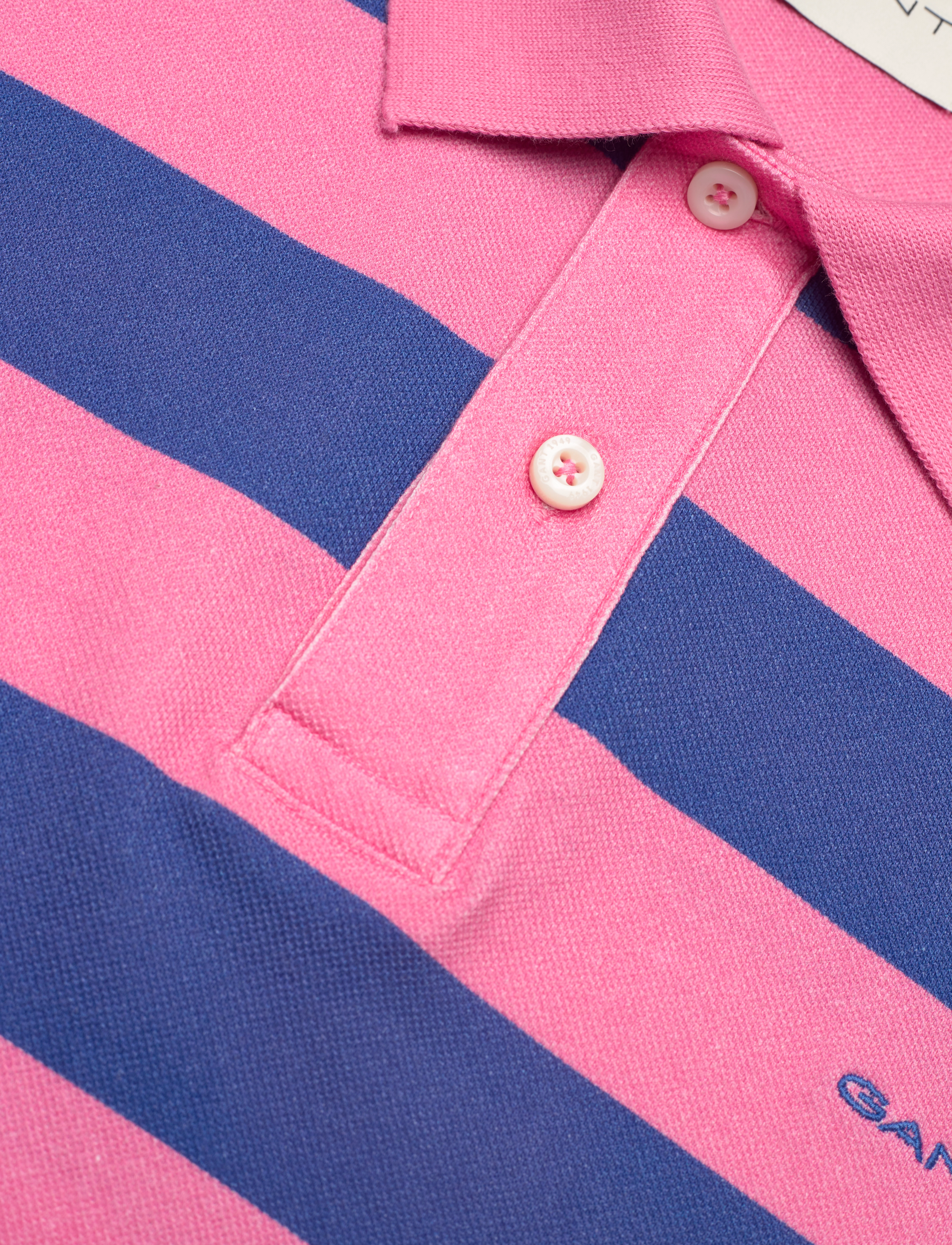 GANT - HEAVY WASHED STRIPED POLO - clear pink - 2