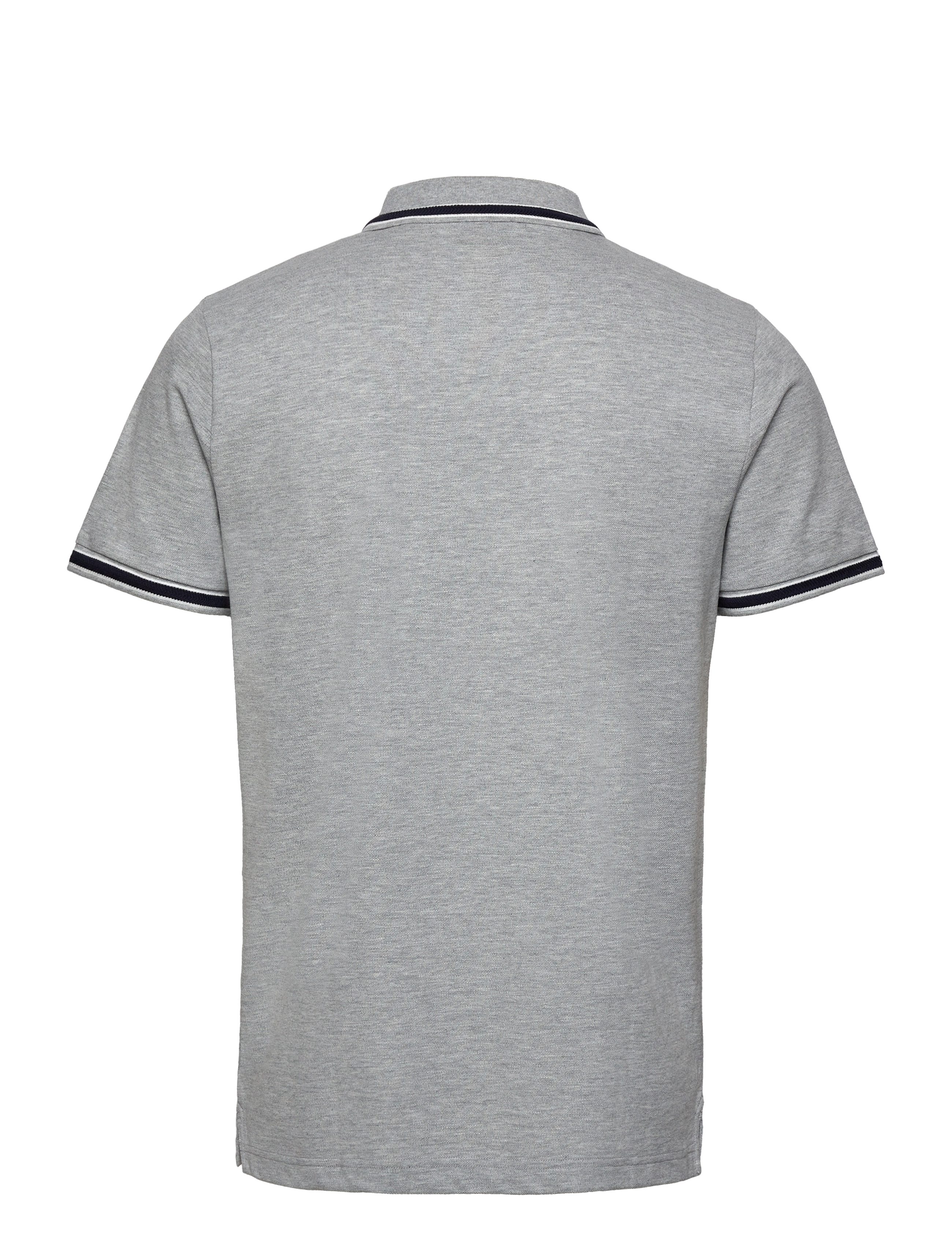 GANT - D1. HERRINGBONE TIPPING PIQUE - grey melange - 1