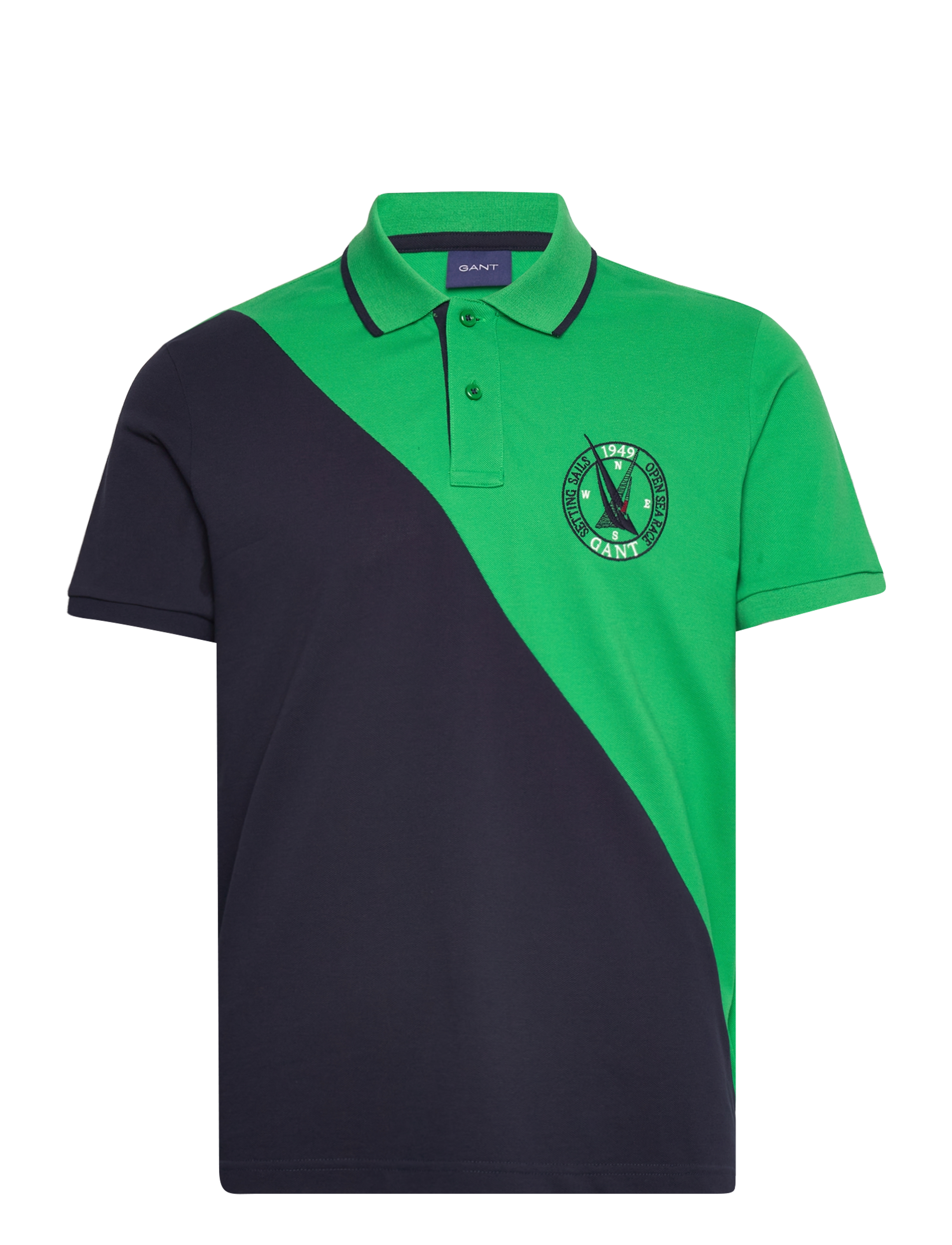 GANT - SAIL DIAGONAL SS PIQUE - mid green - 1