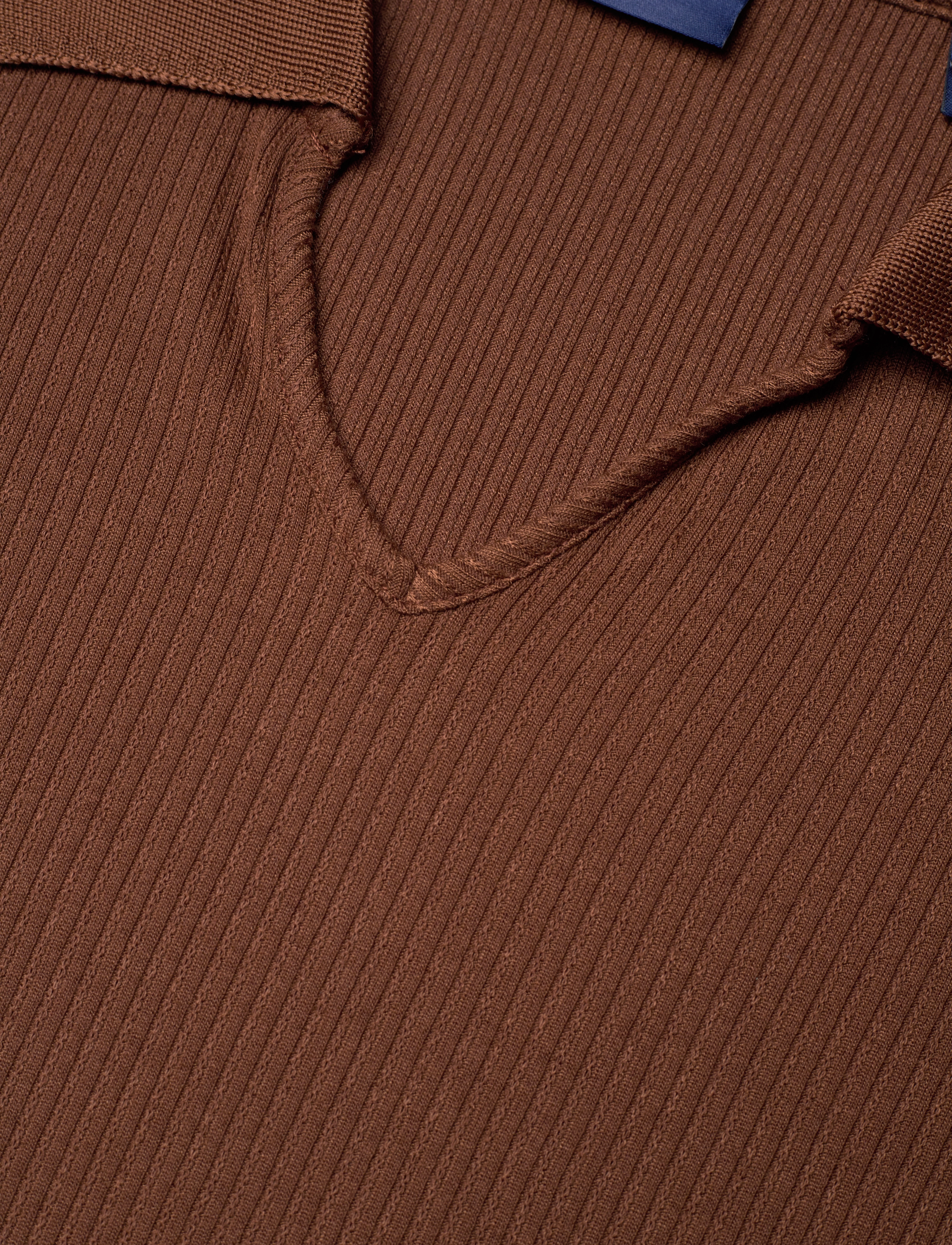 GANT - 70s SS PIQUE - mahogany brown - 2