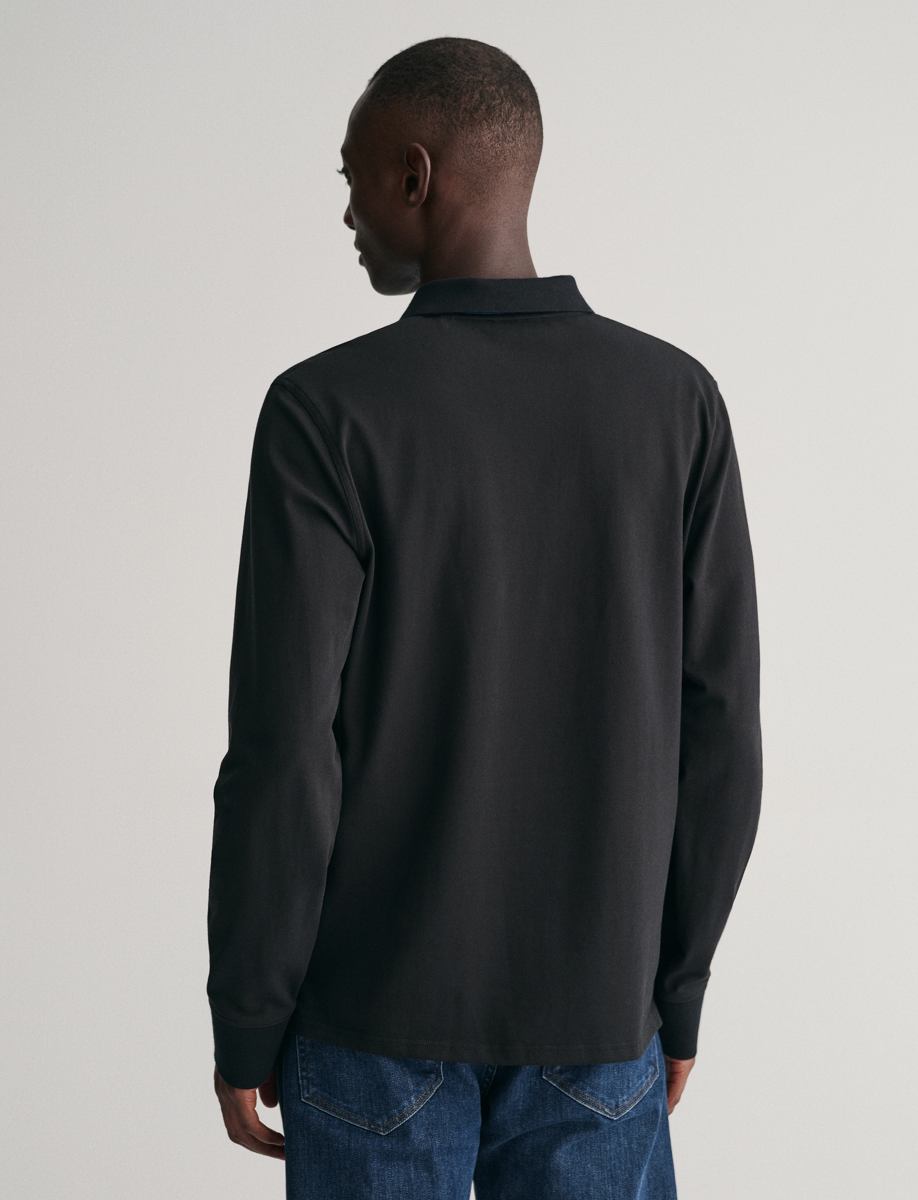 Gant - REG CONTRAST PIQUE LS POLO - black - 3