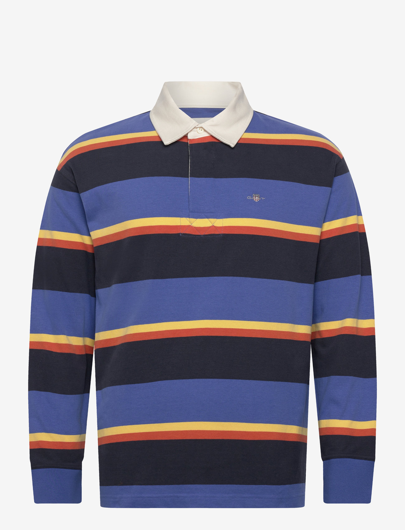 Gant - MULTISTRIPED HEAVY RUGGER - langærmede poloer - rich blue - 1