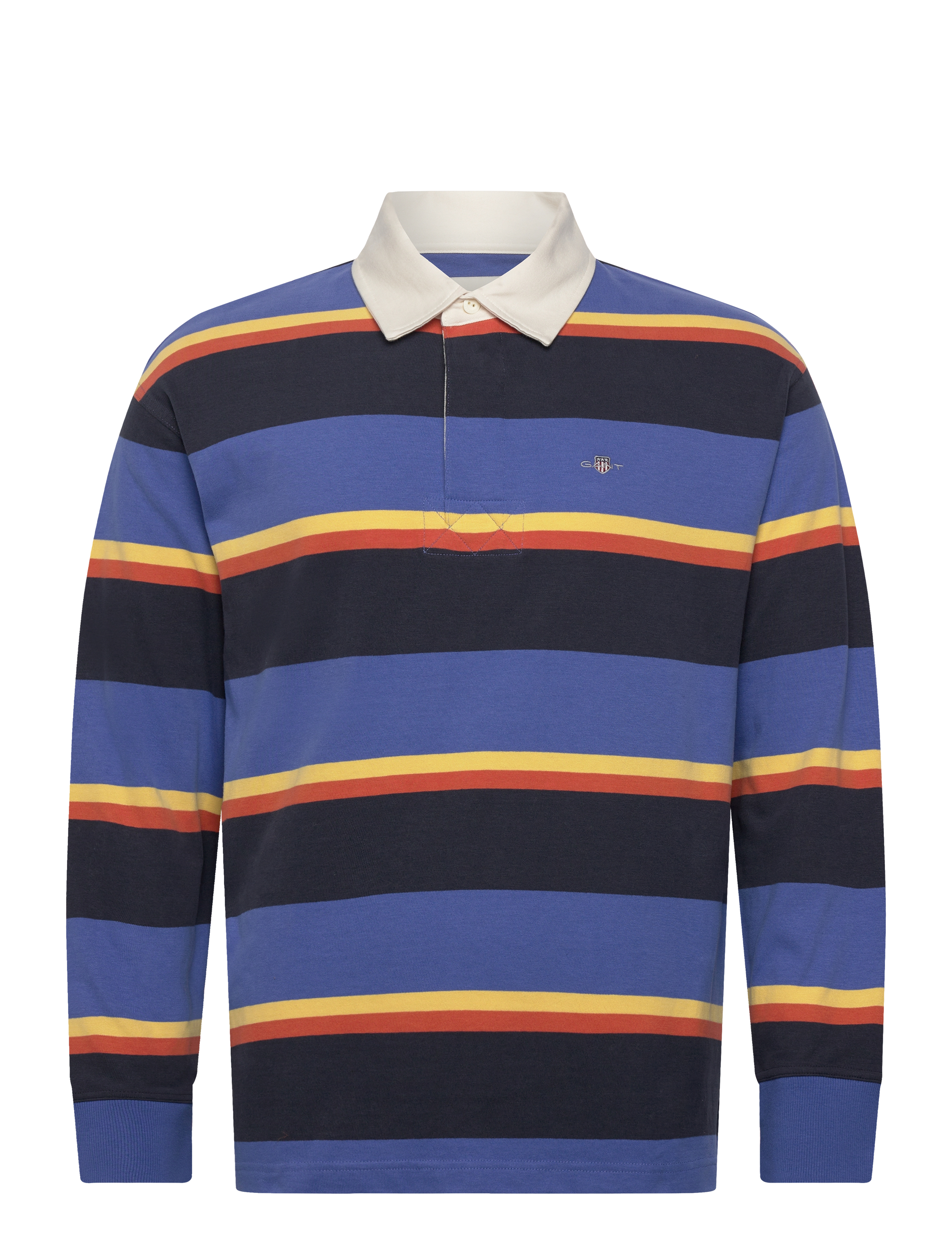 Gant MULTISTRIPED HEAVY RUGGER - Pitkähihaiset - RICH BLUE / multi
