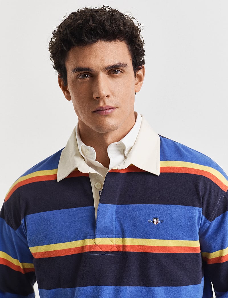 Gant - MULTISTRIPED HEAVY RUGGER - langærmede poloer - rich blue - 4