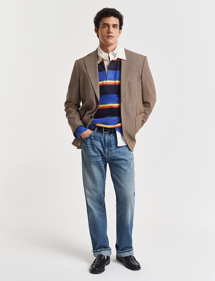 Gant - MULTISTRIPED HEAVY RUGGER - pikkade varrukatega polod - rich blue - 5