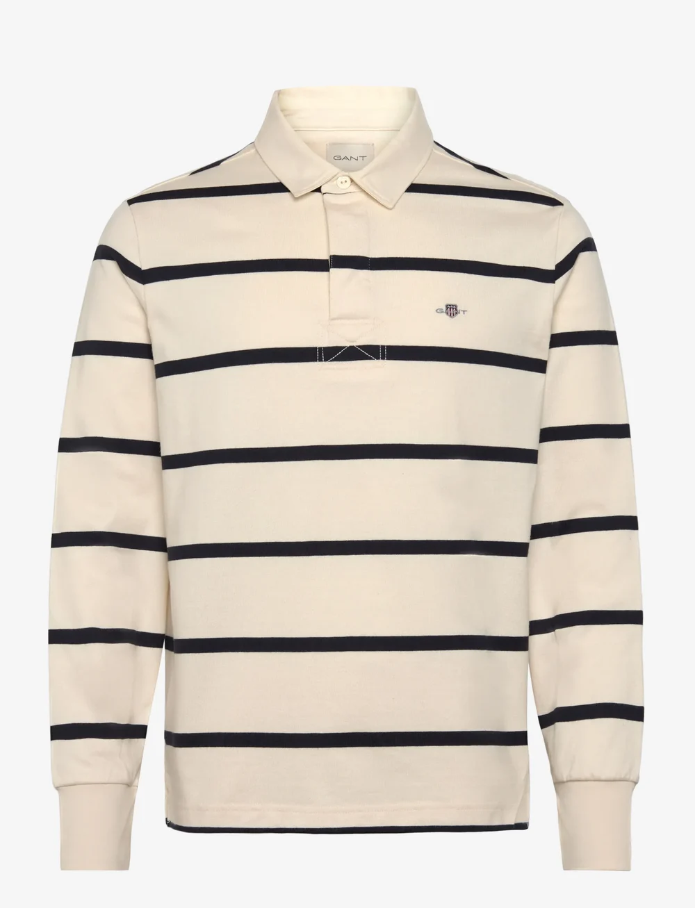 GANT - THIN STRIPE HEAVY RUGGER - polo marškinėliai ilgomis rankovėmis - cream - 1