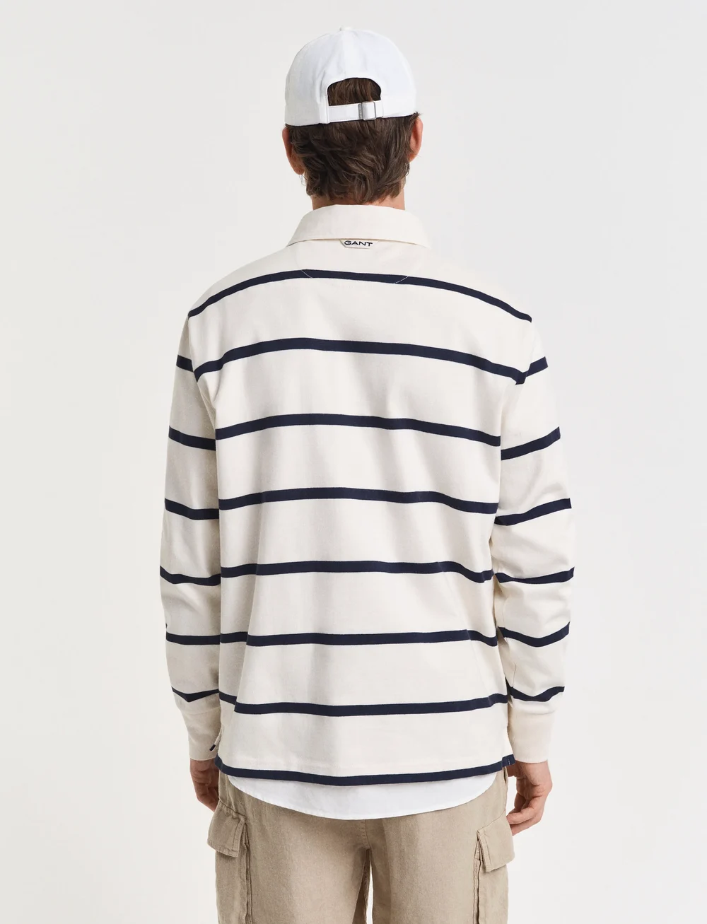 GANT - THIN STRIPE HEAVY RUGGER - polo marškinėliai ilgomis rankovėmis - cream - 3