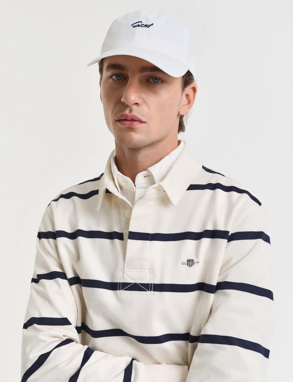 GANT - THIN STRIPE HEAVY RUGGER - polo marškinėliai ilgomis rankovėmis - cream - 4