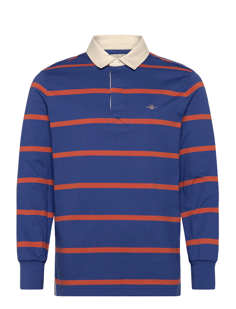 Gant - THIN STRIPE HEAVY RUGGER - langærmede poloer - rich blue - 1