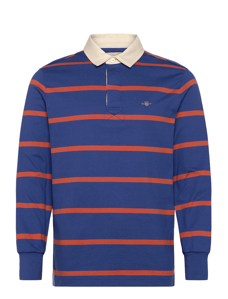 Gant - THIN STRIPE HEAVY RUGGER - długi rękaw - rich blue - 1