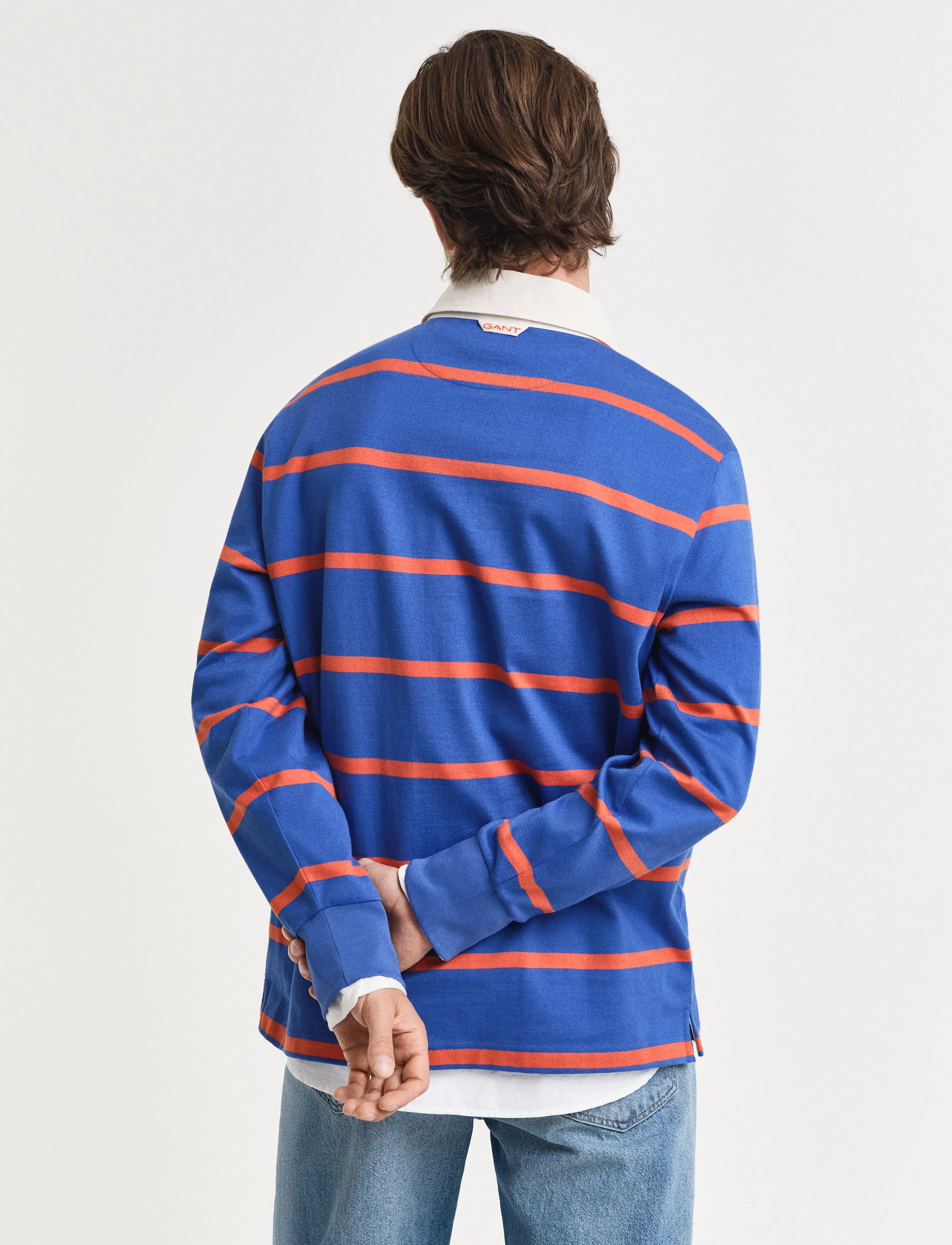 Gant - THIN STRIPE HEAVY RUGGER - długi rękaw - rich blue - 3