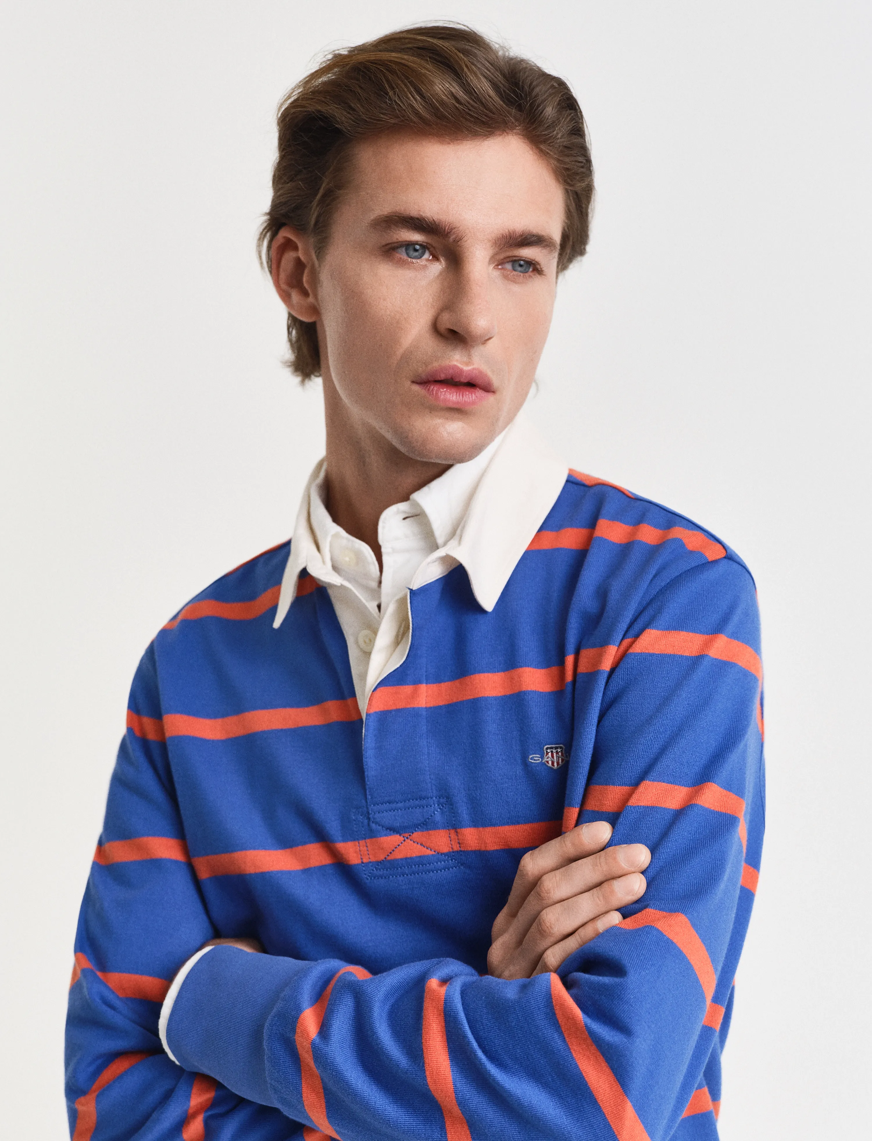 Gant - THIN STRIPE HEAVY RUGGER - long-sleeved polos - rich blue - 4