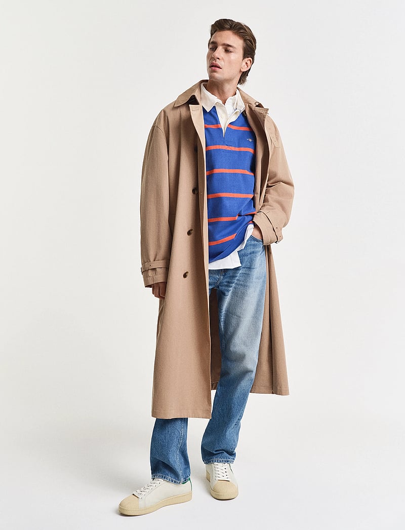 Gant - THIN STRIPE HEAVY RUGGER - langærmede poloer - rich blue - 5