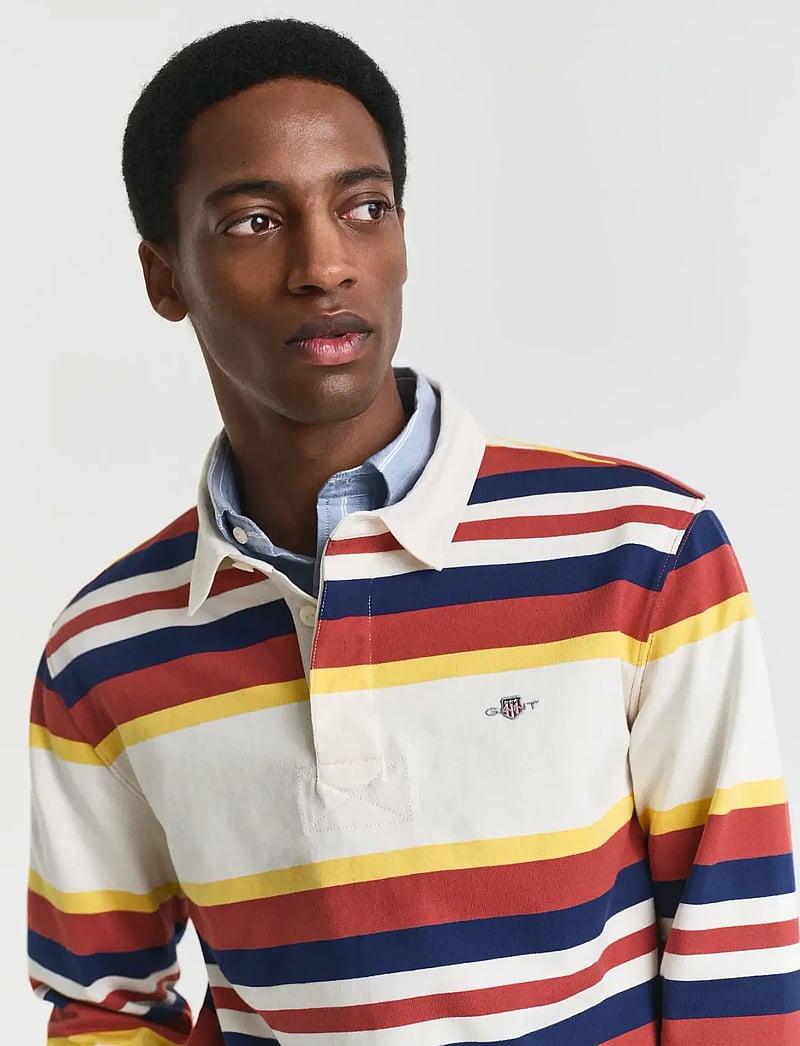 GANT - STRIPED HEAVY RUGGER - langärmelig - modern rust - 3