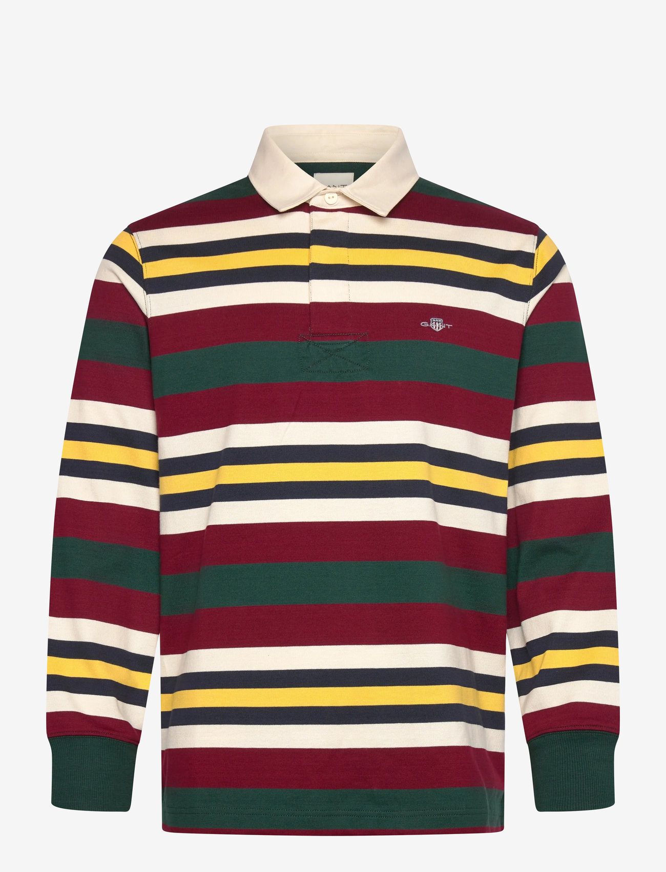GANT - STRIPED HEAVY RUGGER - langærmede poloer - tartan green - 1