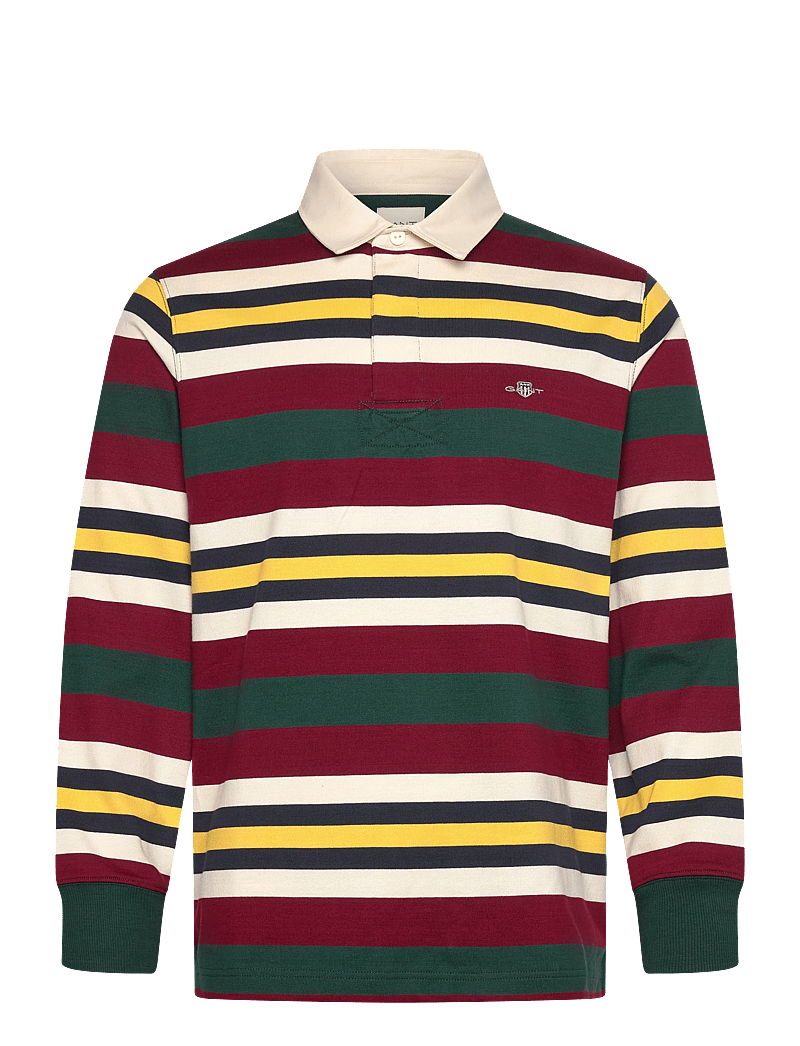 GANT - STRIPED HEAVY RUGGER - langærmede poloer - tartan green - 1