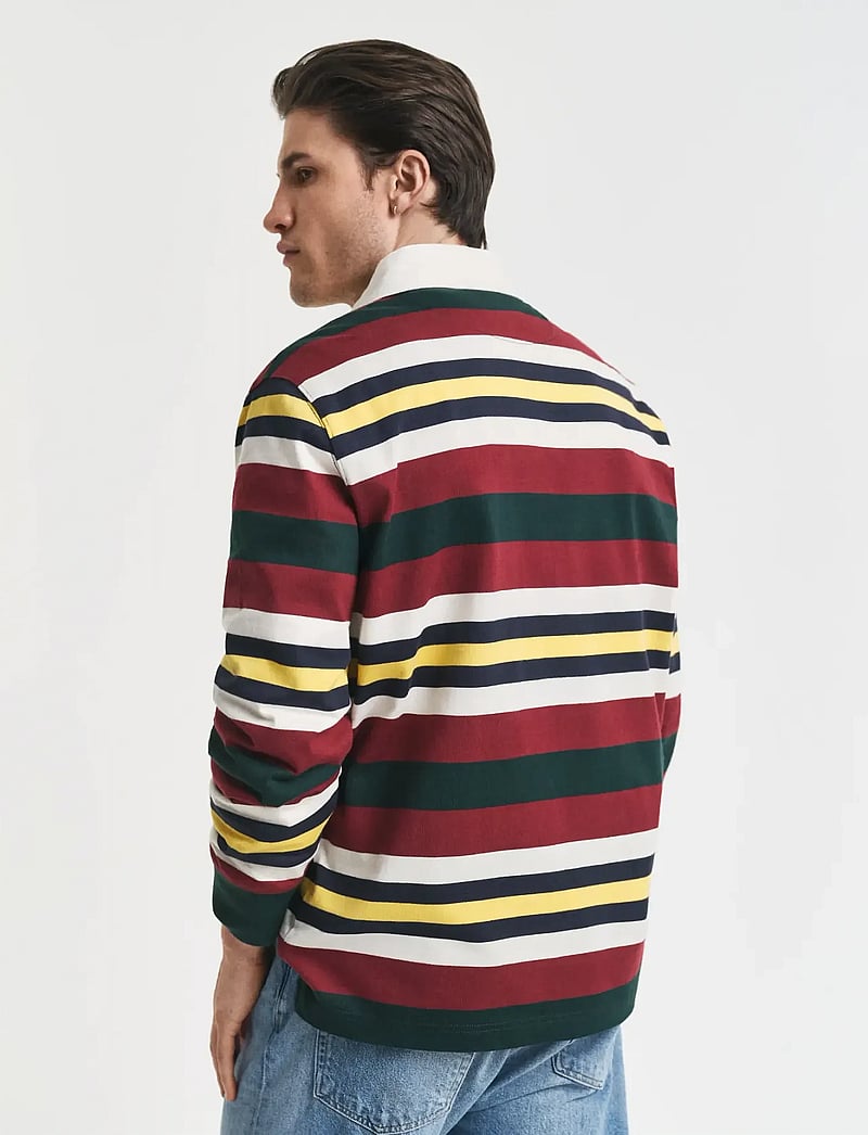 GANT - STRIPED HEAVY RUGGER - langærmede poloer - tartan green - 3