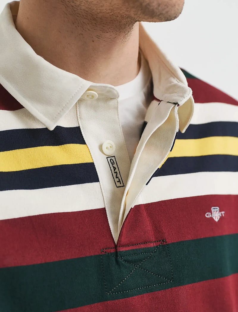 GANT - STRIPED HEAVY RUGGER - langærmede poloer - tartan green - 4
