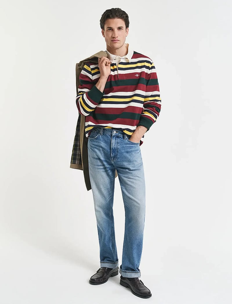 GANT - STRIPED HEAVY RUGGER - langærmede poloer - tartan green - 5