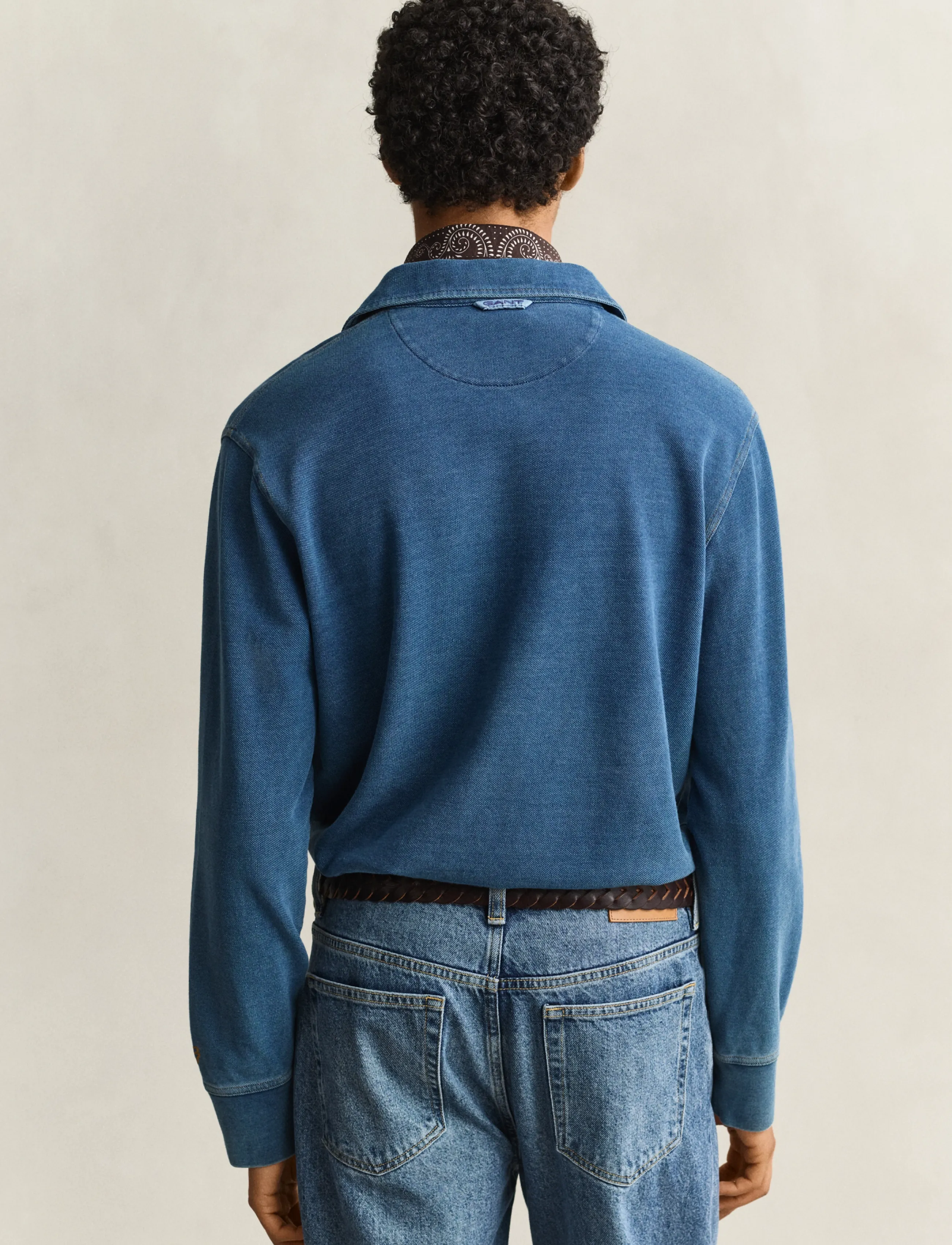 Gant - INDIGO RUGGER - pikkade varrukatega kootud polod - indigo - 2