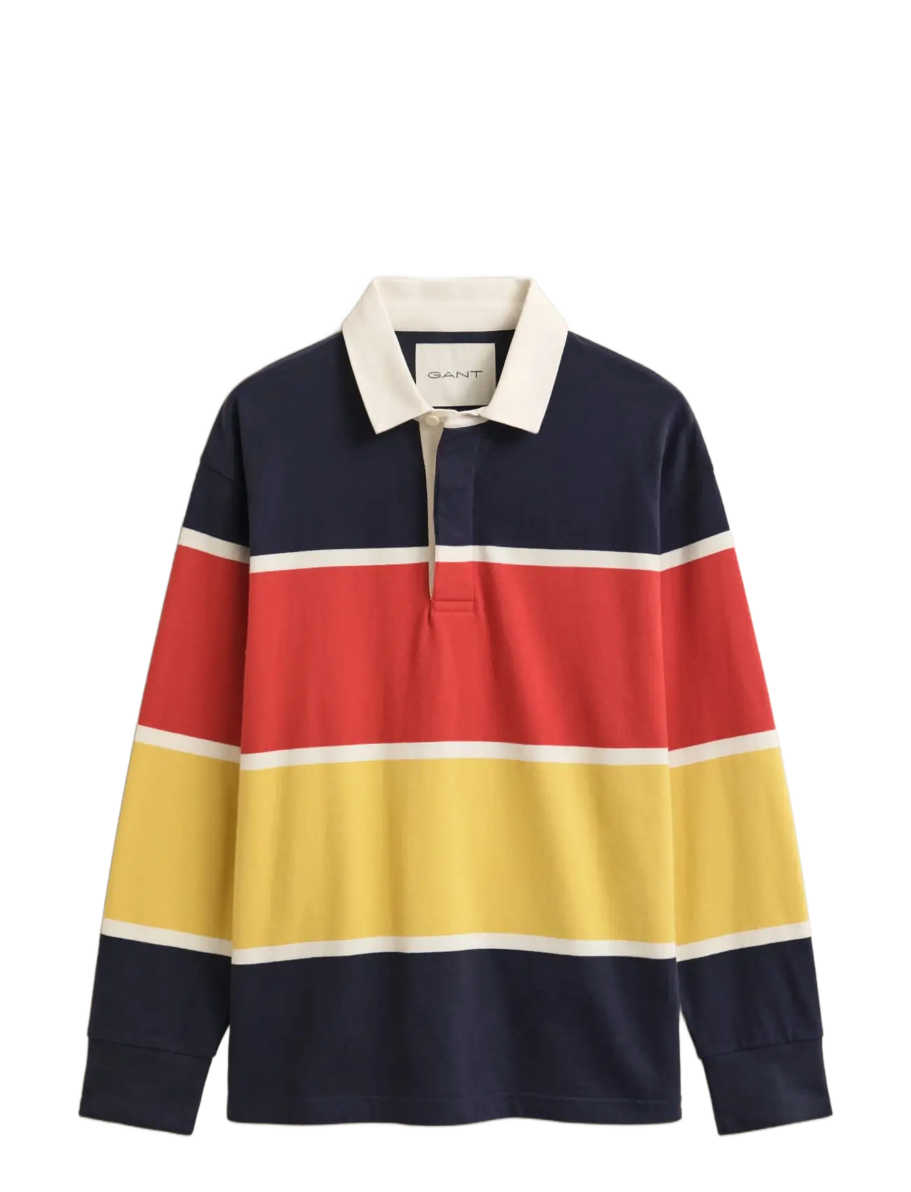 Gant STRIPED RUGGER - Kortærmede poloer - EVENING BLUE / navy