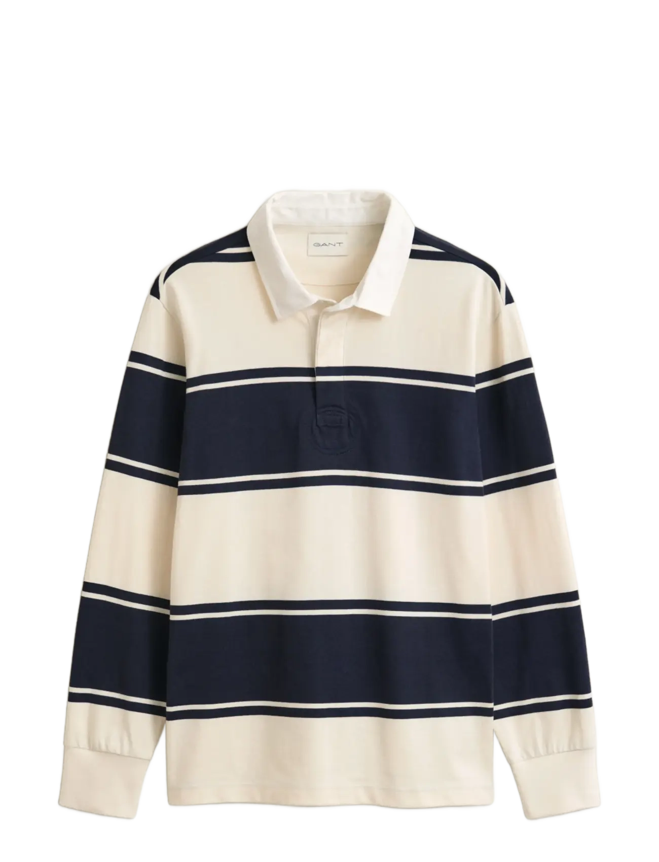Gant Striped Rugger, Mænd, Stribet Rugbyskjorte, Navy, Str: S