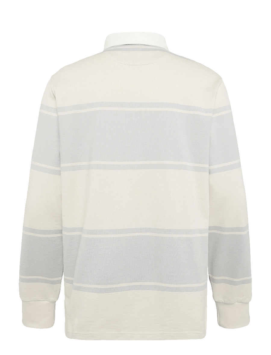 Gant - STRIPED RUGGER - langærmede poloer - heather grey - 1
