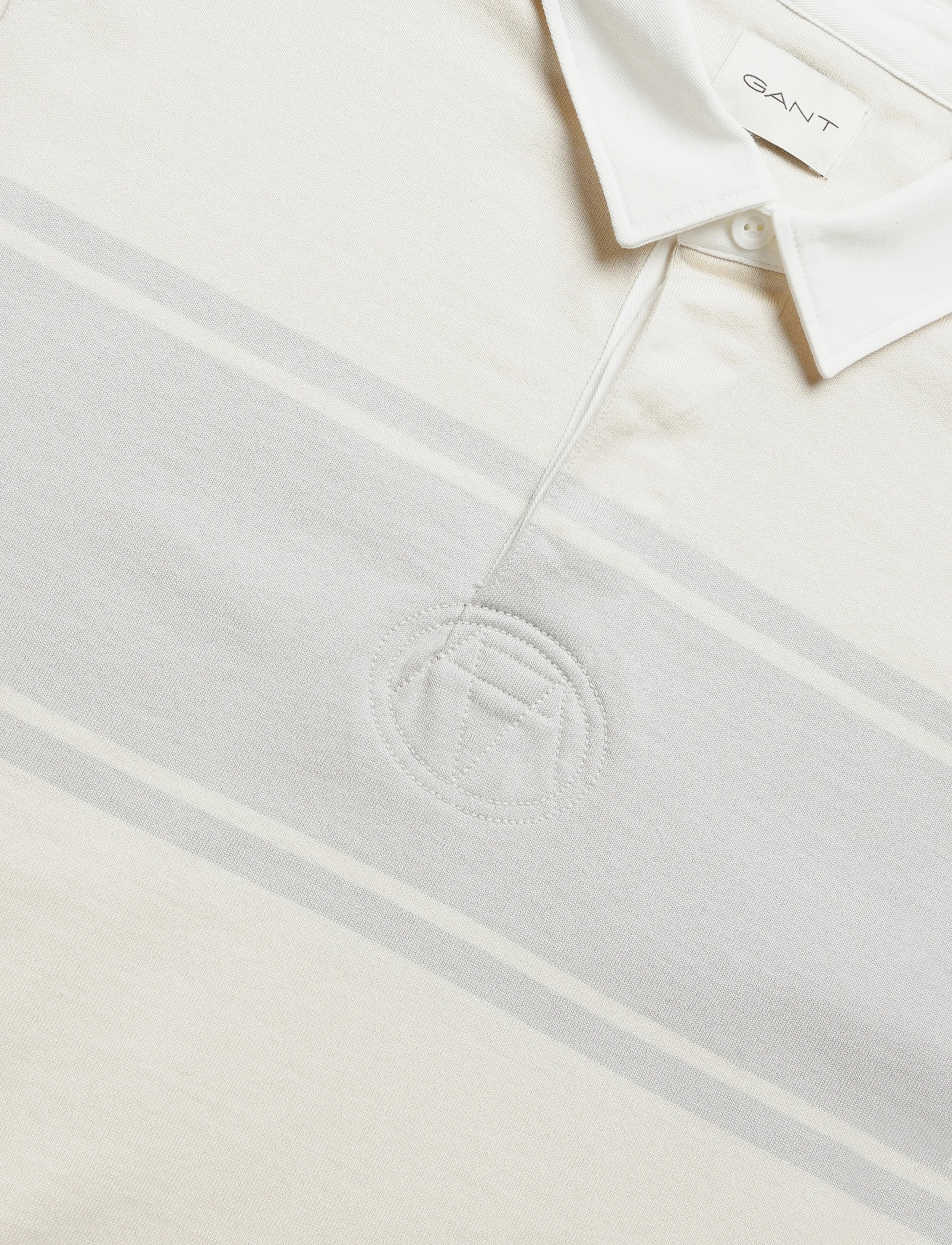 Gant - STRIPED RUGGER - langærmede poloer - heather grey - 2