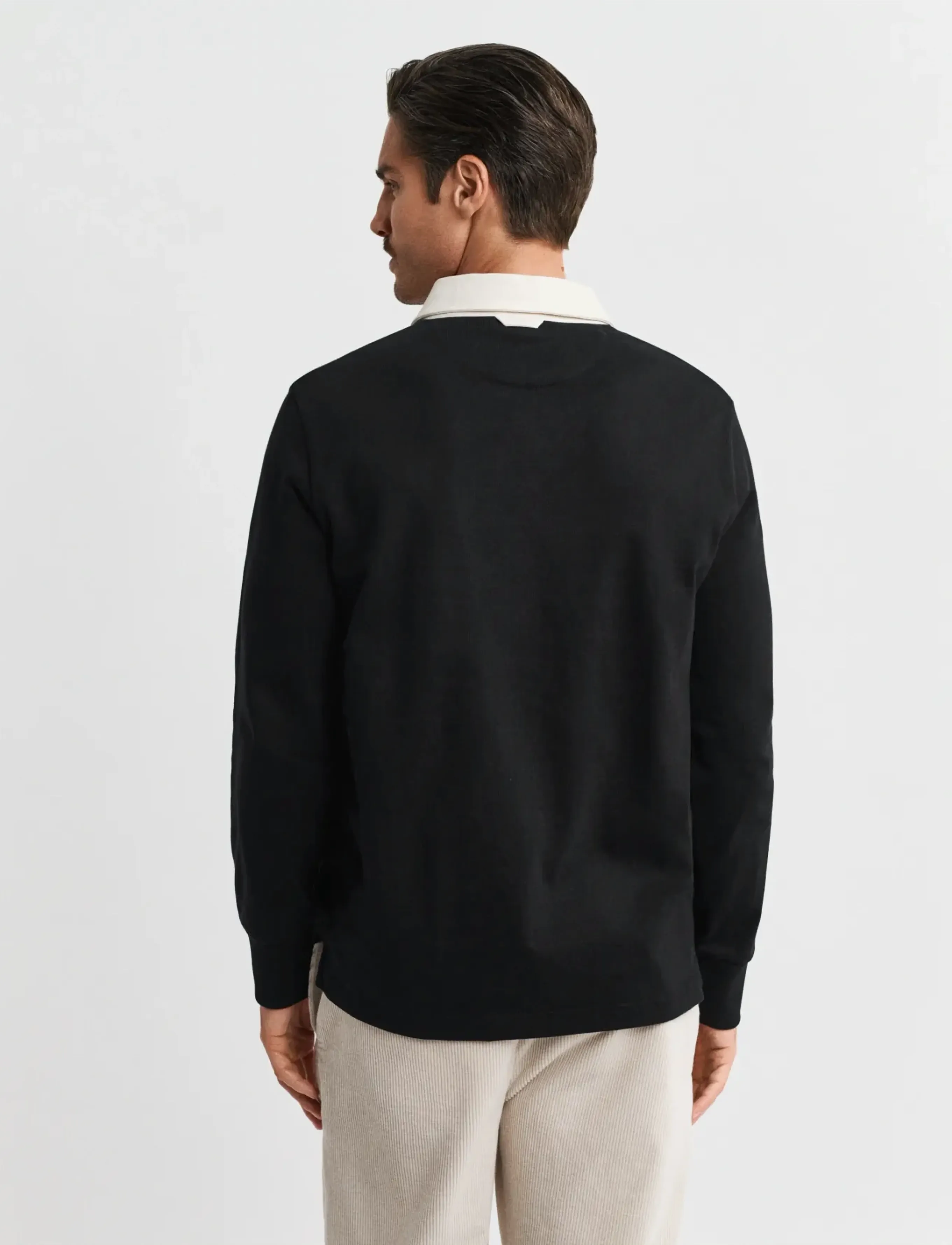 Gant - BLOCKED HEAVY RUGGER - långärmade pikéer - black - 2