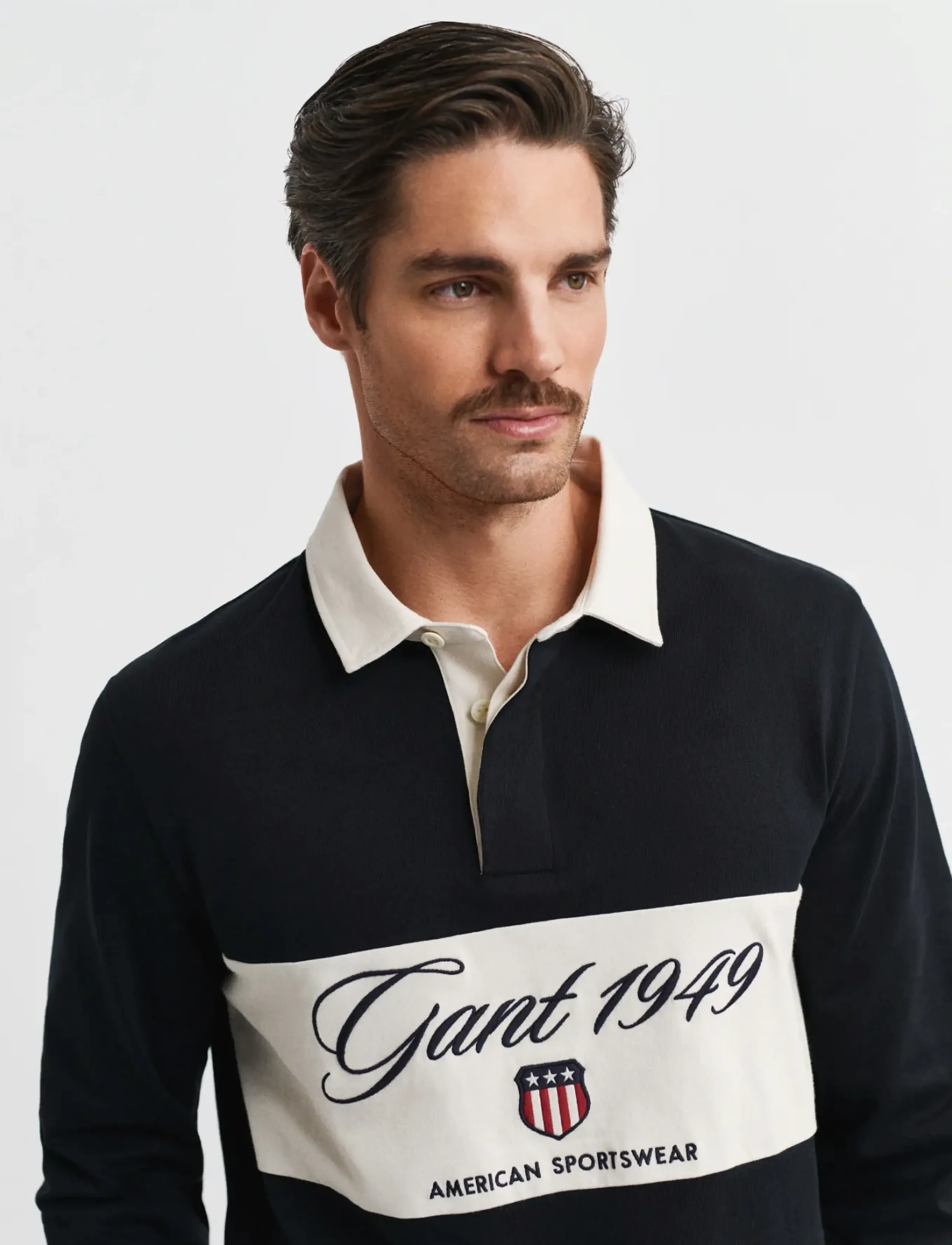 Gant - BLOCKED HEAVY RUGGER - långärmade pikéer - black - 3