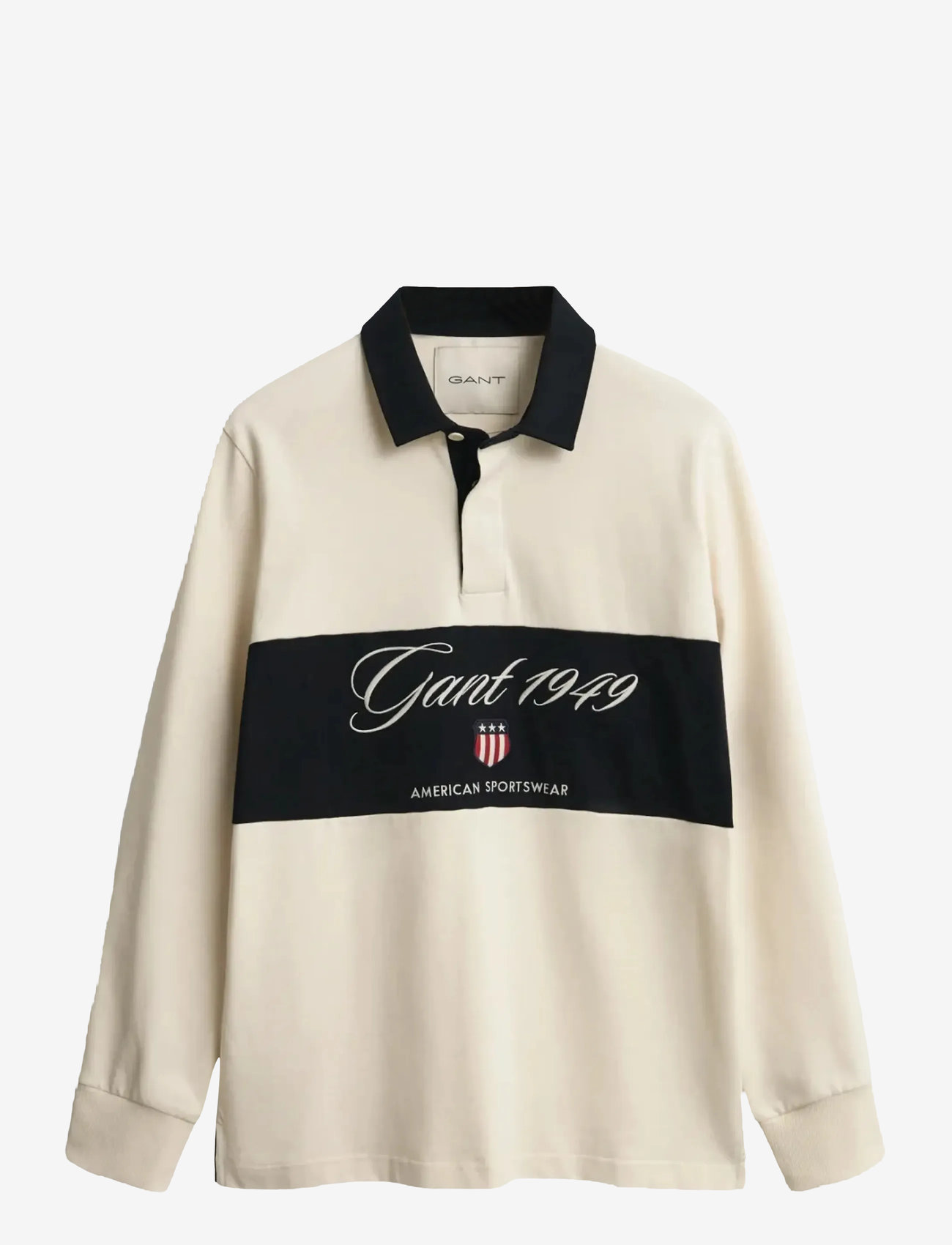 GANT - BLOCKED HEAVY RUGGER - långärmade pikéer - cream - 1