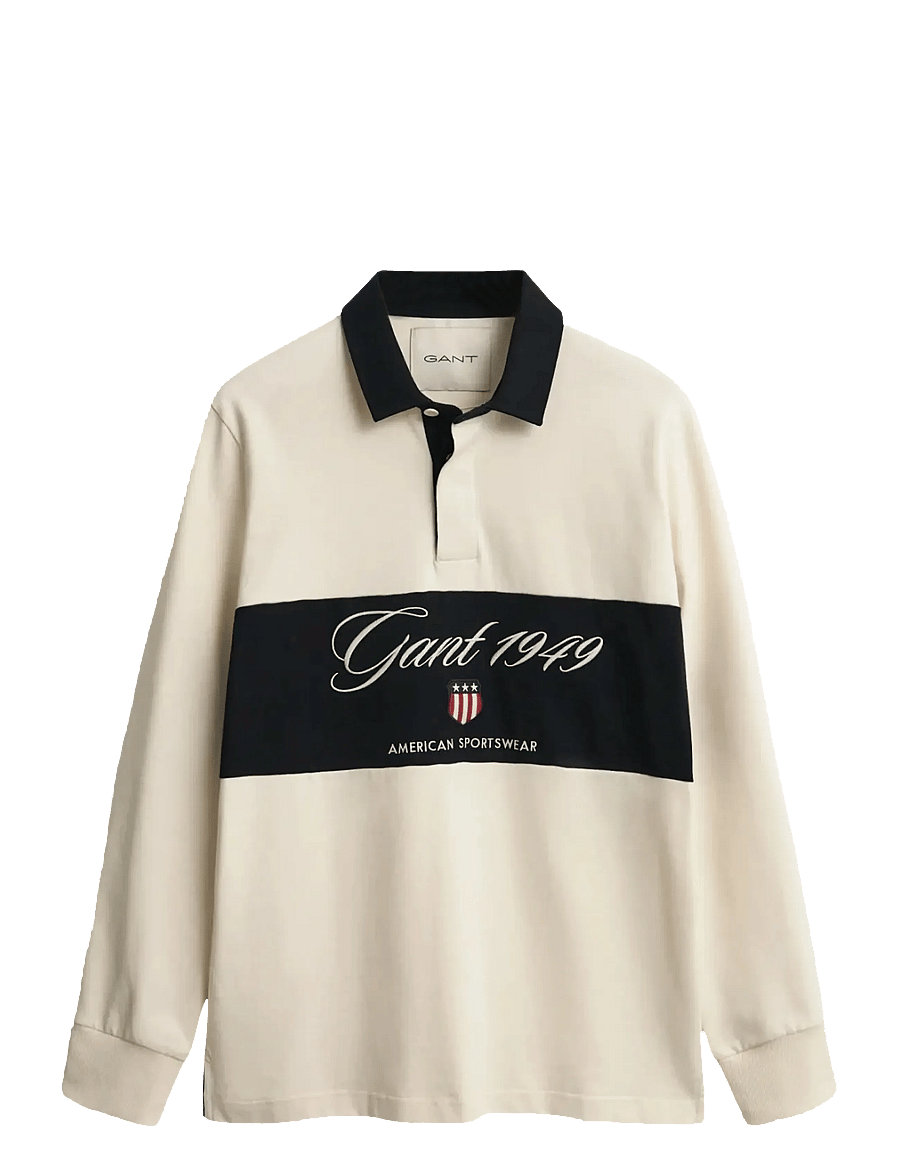 Gant - BLOCKED HEAVY RUGGER - pikkade varrukatega polod - cream - 1
